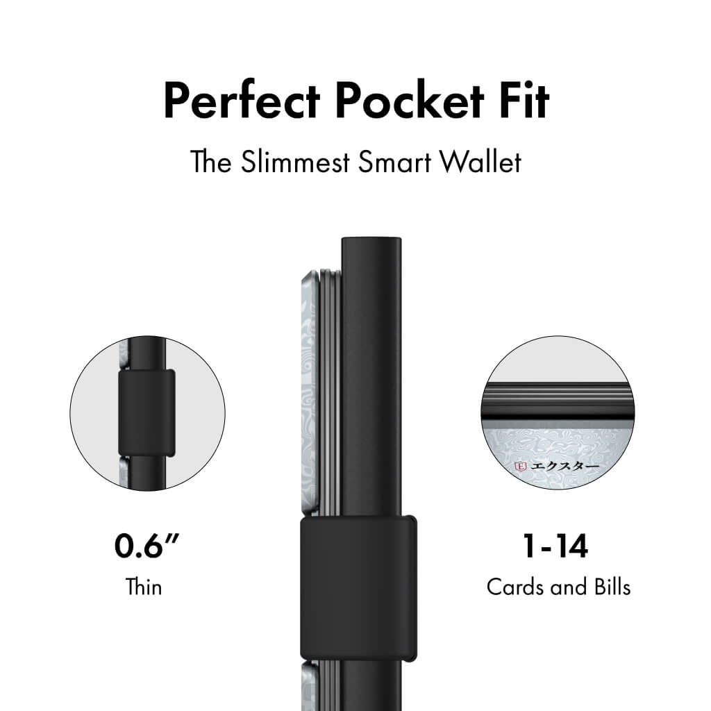 Ekster Pro RFID Blocking Aluminum Card Holder - Slim Minimalist Wallet for Men & Women - Perfect for Travel, Business & Everyday Carry