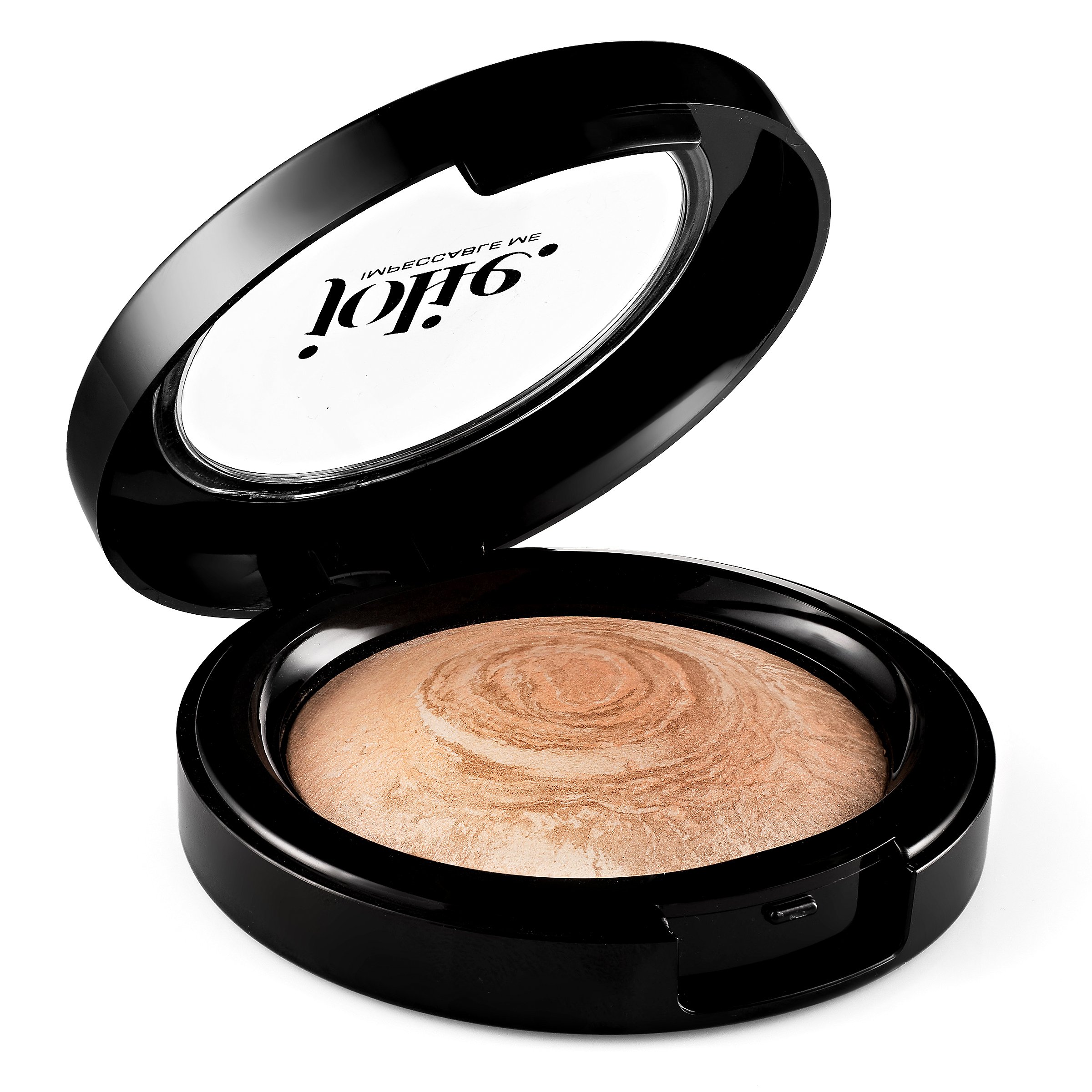 Jolie Marbleized Baked Finishing Powder Bronzer & Highlighter - Satin Glow for Natural Contouring | Perfect for Everyday Makeup & Special Occasions