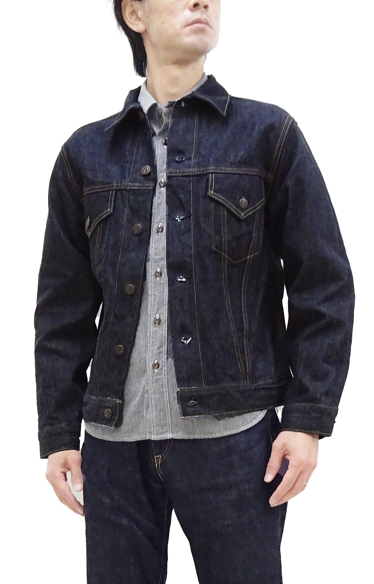 Vintage 1962 Type 3 Men's Sugar Cane Denim Jacket - One Wash Distressed Jean Jacket SC12962 | Casual Wear, Street Style & Retro Fashion