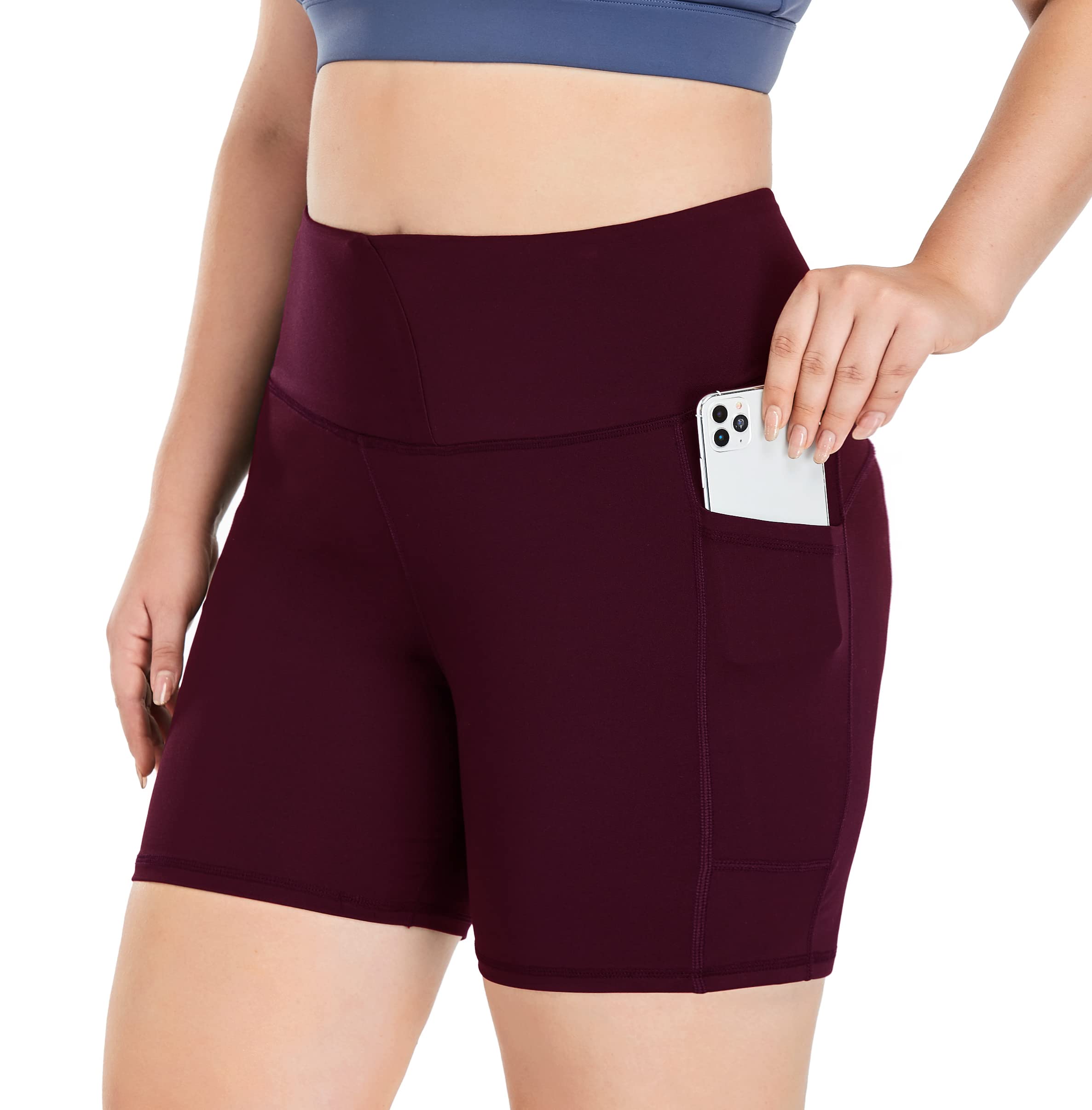 ZERDOCEAN Women's Plus Size High Waist Biker Shorts - 8