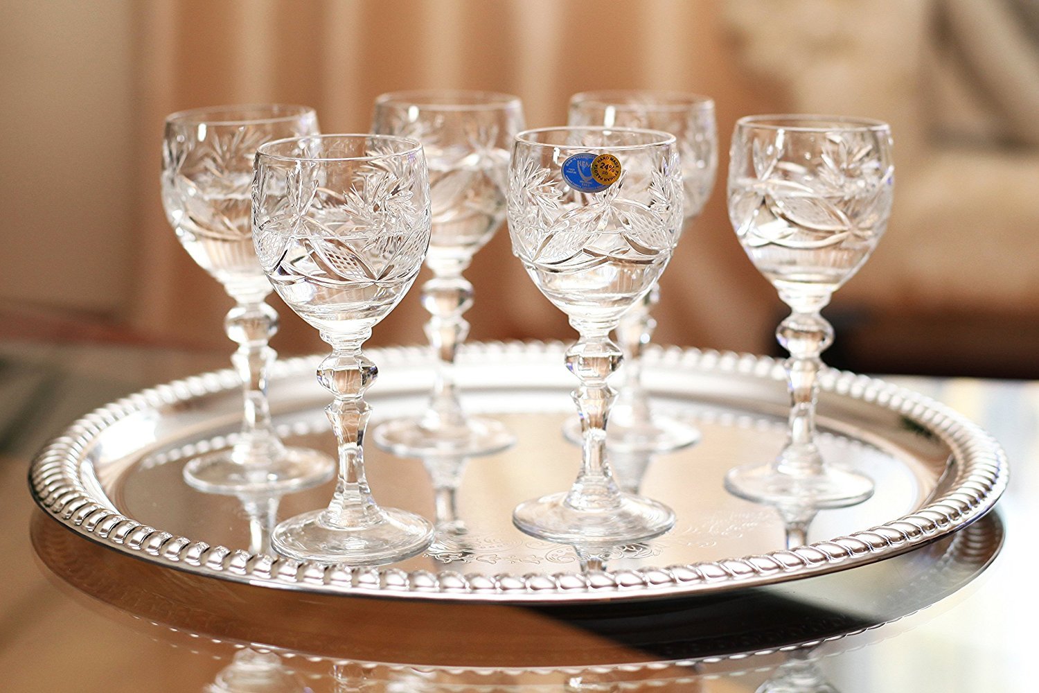 Handmade Vintage Russian Crystal Shot Glasses - 2 Oz Stemmed Vodka Glasses for Cocktails, Whiskey, and Party Drinking | Elegant Barware for Home Entertaining & Gifts