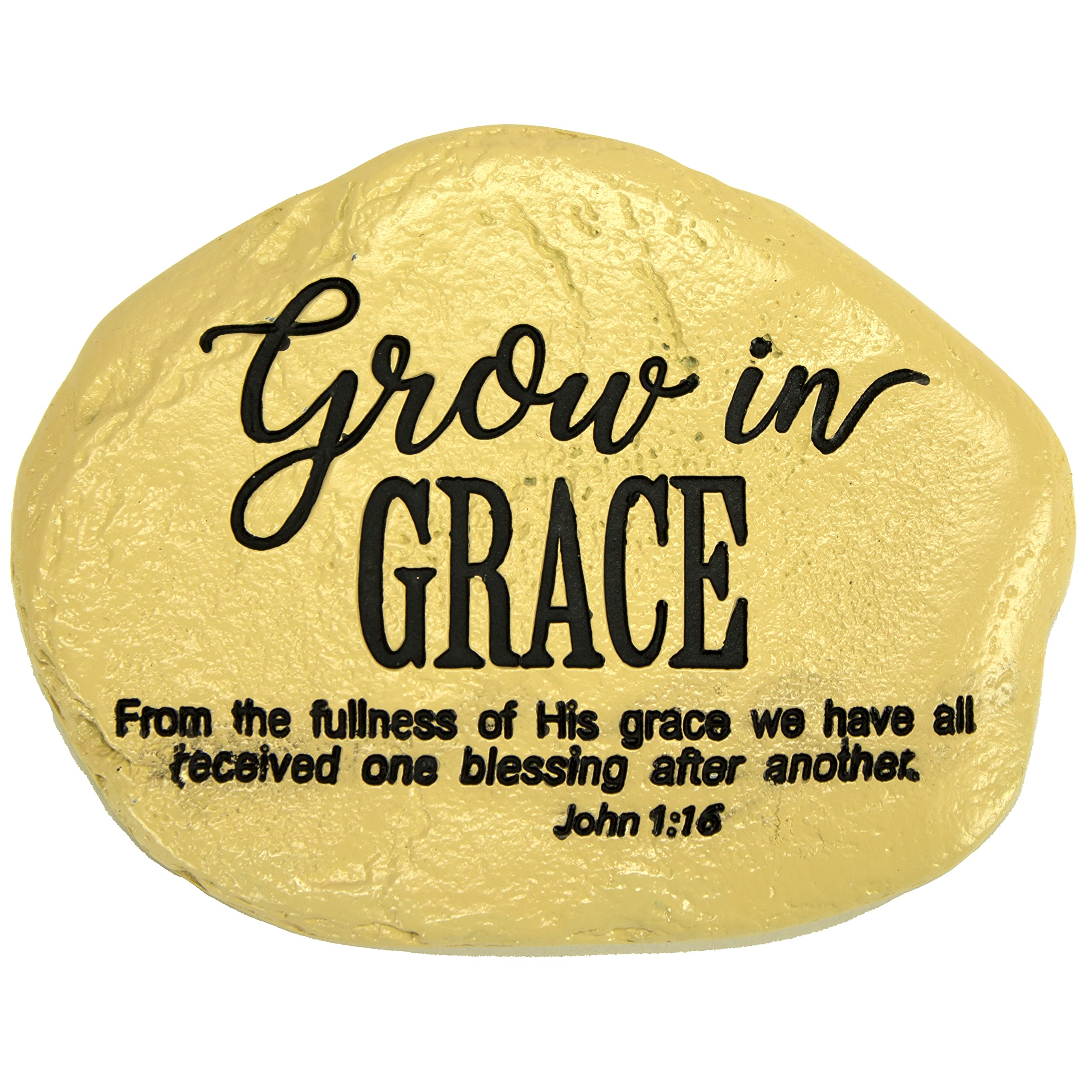 Grow in Grace Garden Keystone Yellow Outdoor Key Hider - Cathedral Art Abbey & CA Gift - Perfect for Yard, Garden, and Home Security