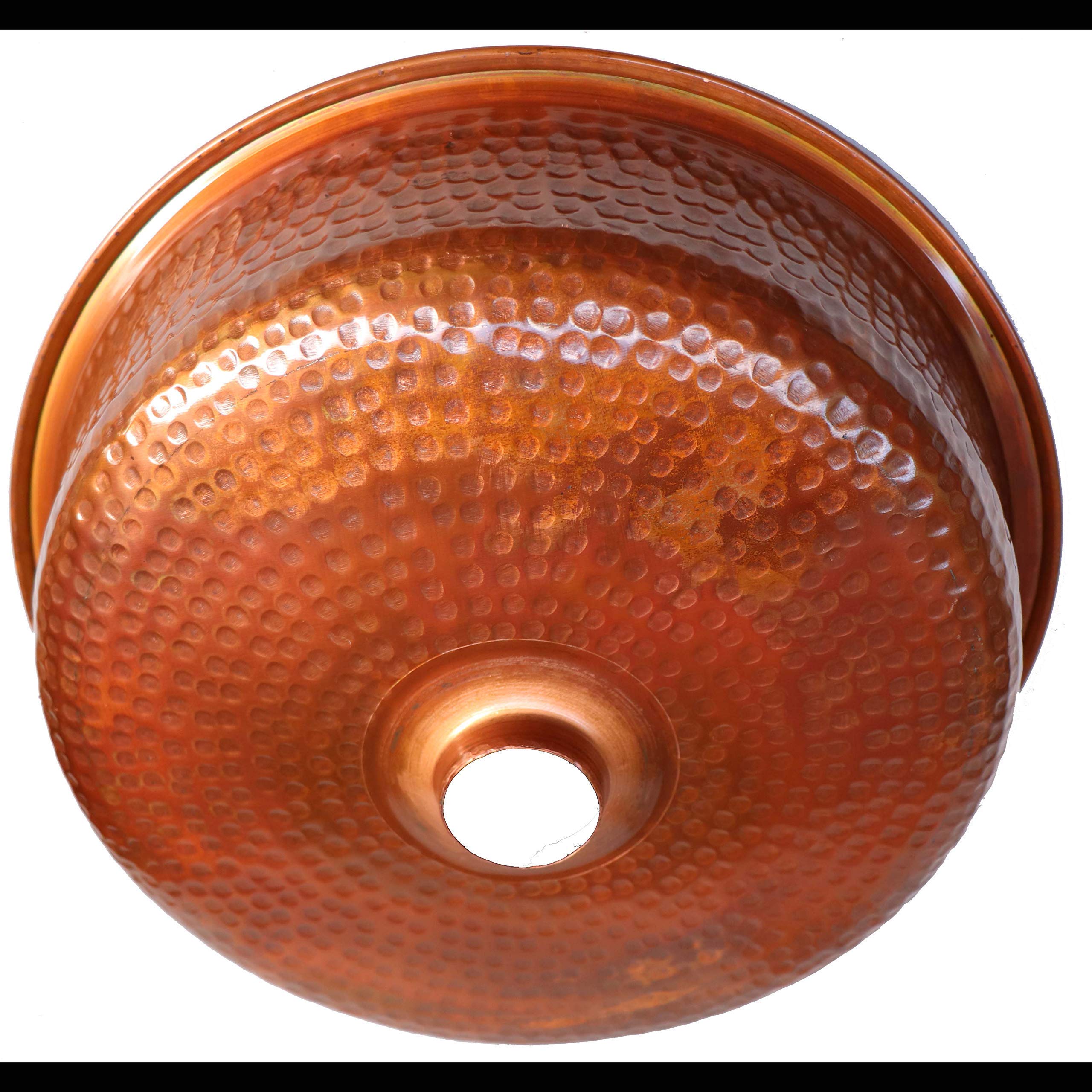 Organic Pure Natural Copper Bathroom Sink - Oil Rubbed Shallow Vessel Mount Wash Bowl for Modern Home Upgrade | Perfect for Bathroom Renovation, House Moving & Luxury Interior Design
