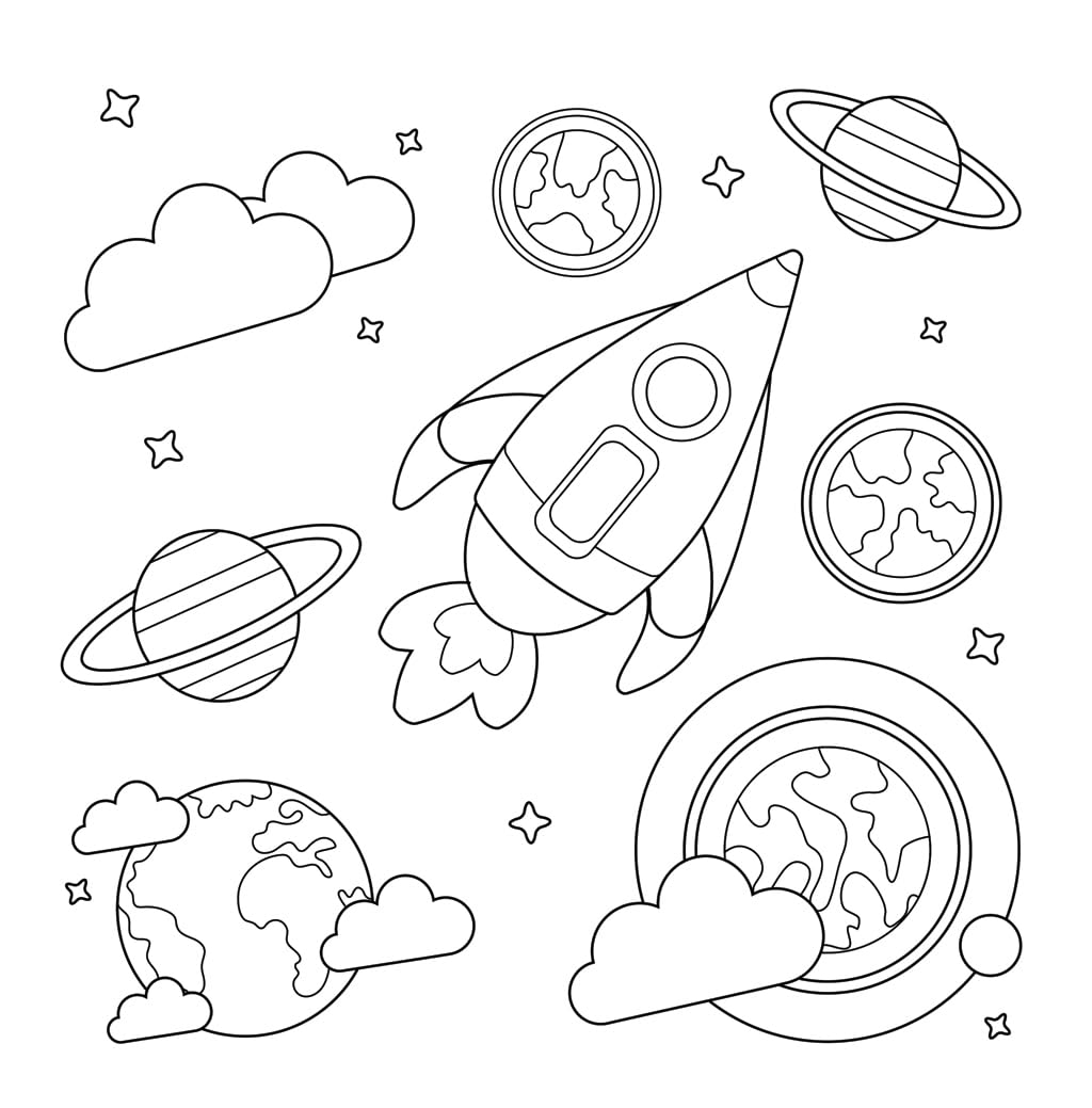 Space Coloring Book for Kids Ages 6-12 - Astronauts, Planets, Rockets & Outer Space Adventure | Fun Educational Activity Book for Children | Perfect for Birthday Gifts, Classroom Activities & Creative Playtime
