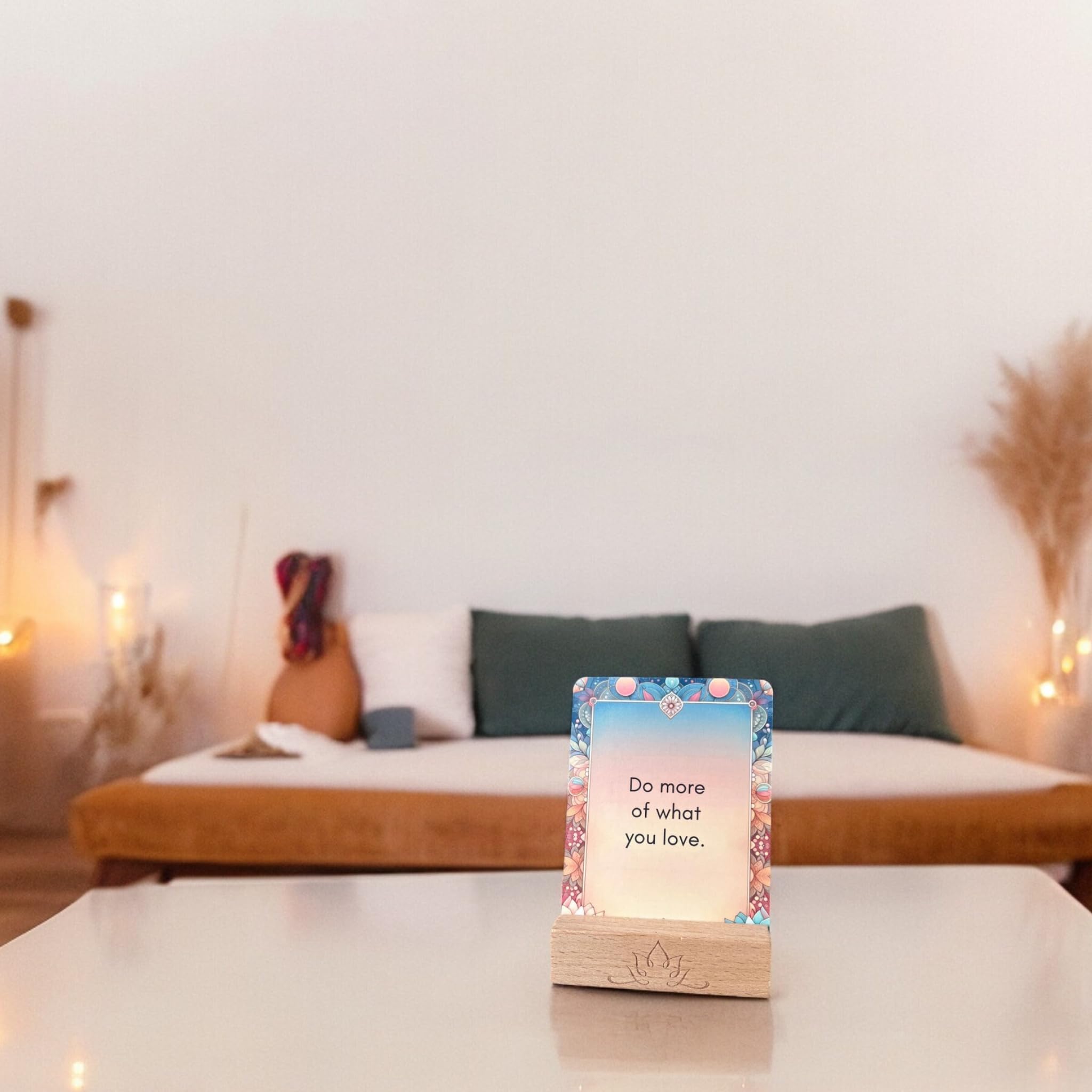 Mindful Moments Daily Affirmation Cards for Women - 106 Positive Inspirational Messages & Self-Reflection Journal Prompts with Display Stand - Perfect for Meditation, Self-Care & Thoughtful Gifts for Her - Ideal for Morning Routines, Yoga Sessions & Bedtime Reflection