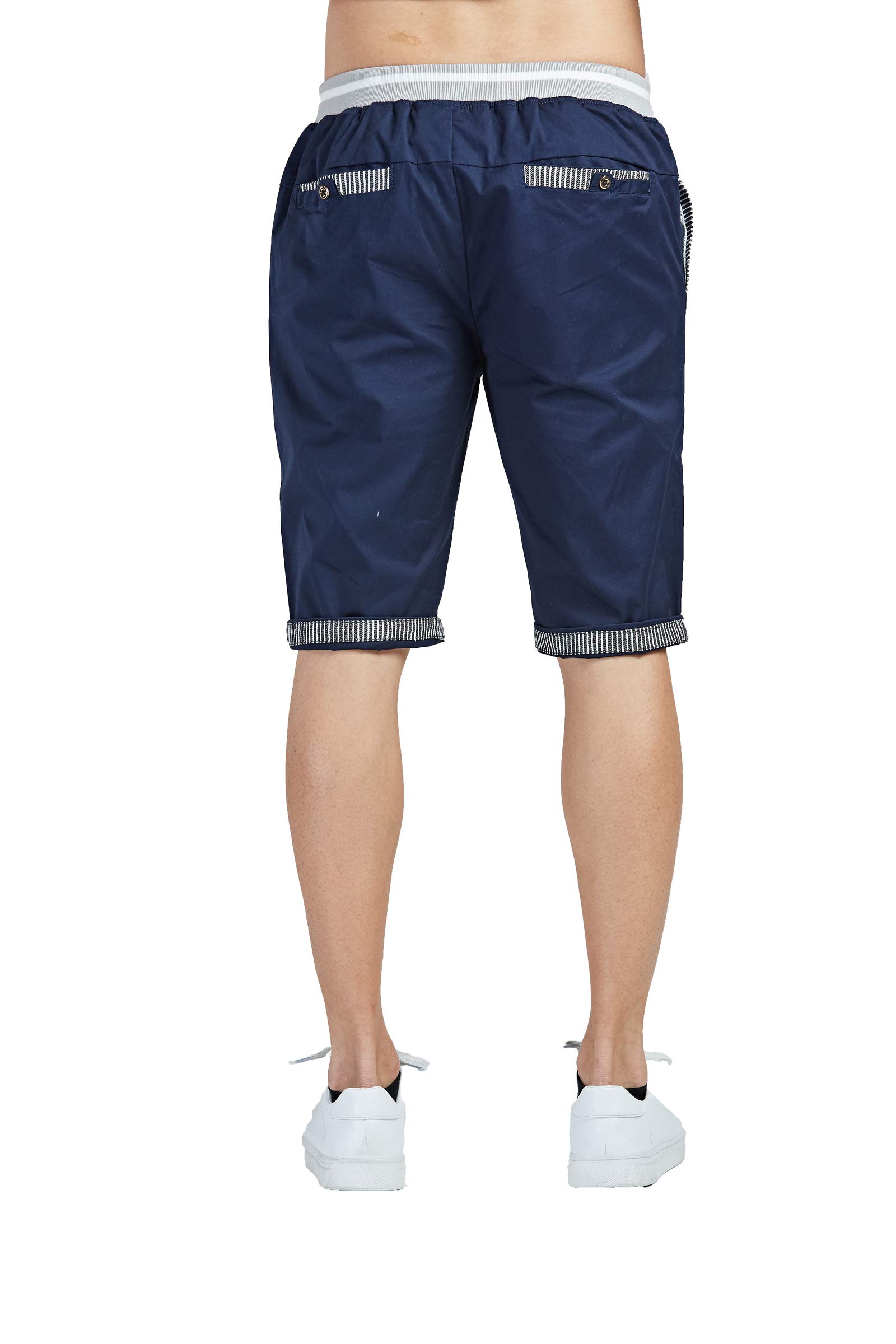 Tansozer Men's Casual Classic Fit Drawstring Shorts - Elastic Waist Summer Beach Shorts with Pockets | Perfect for Swimming, Vacation & Outdoor Activities