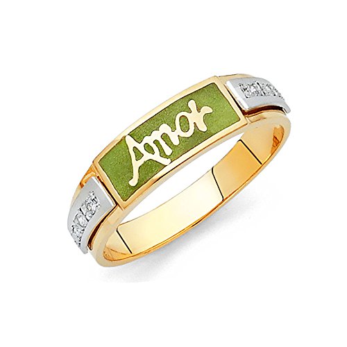 14K White & Yellow Gold Two-Tone Round Cubic Zirconia Men's Wedding Band Ring - Anniversary Gift for Him, Perfect for Engagements, Weddings & Special Occasions