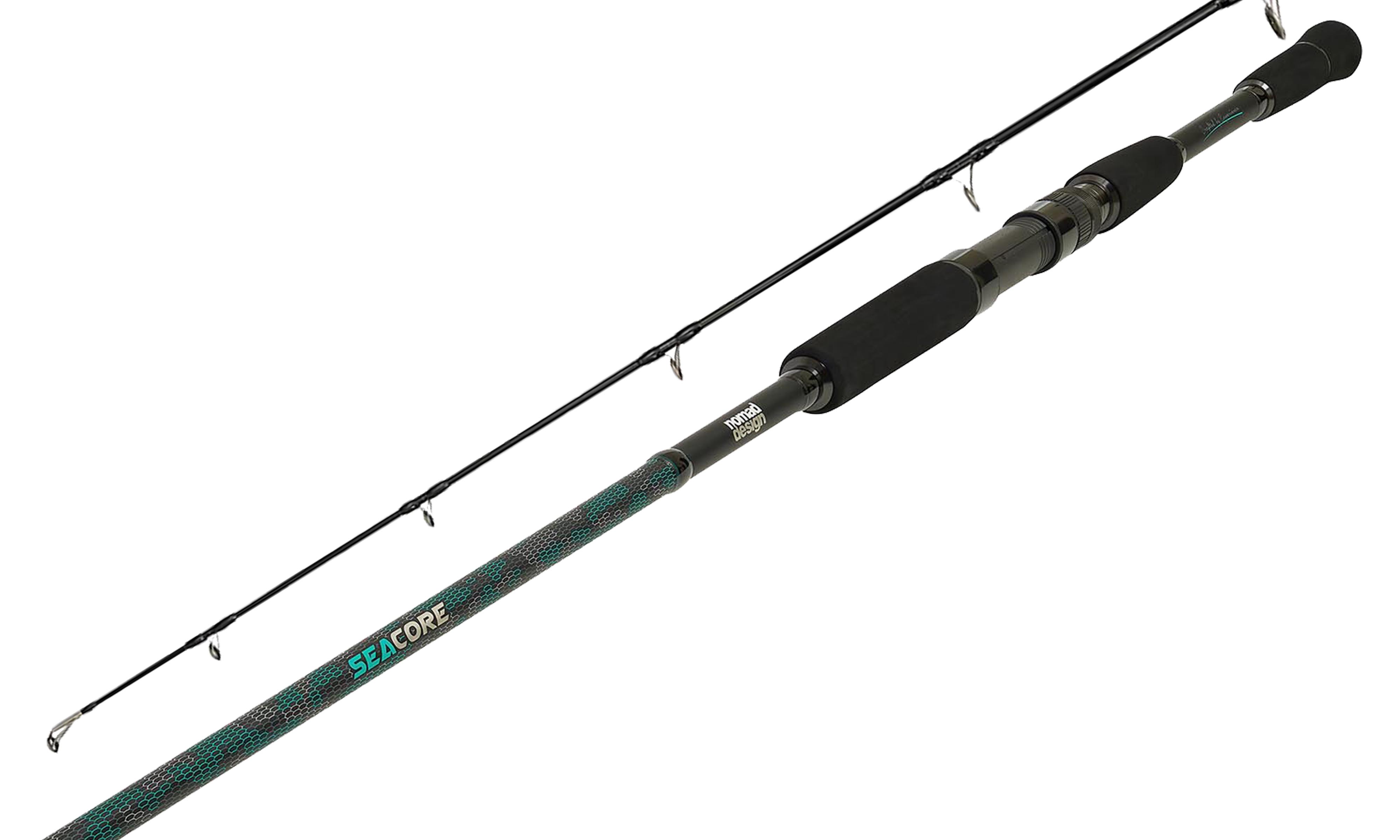 Seacore All Round Spin Fishing Rods - Lightweight & Durable Carbon Fiber Rod for Freshwater & Saltwater Fishing - Perfect for Bass, Trout, and Surf Casting