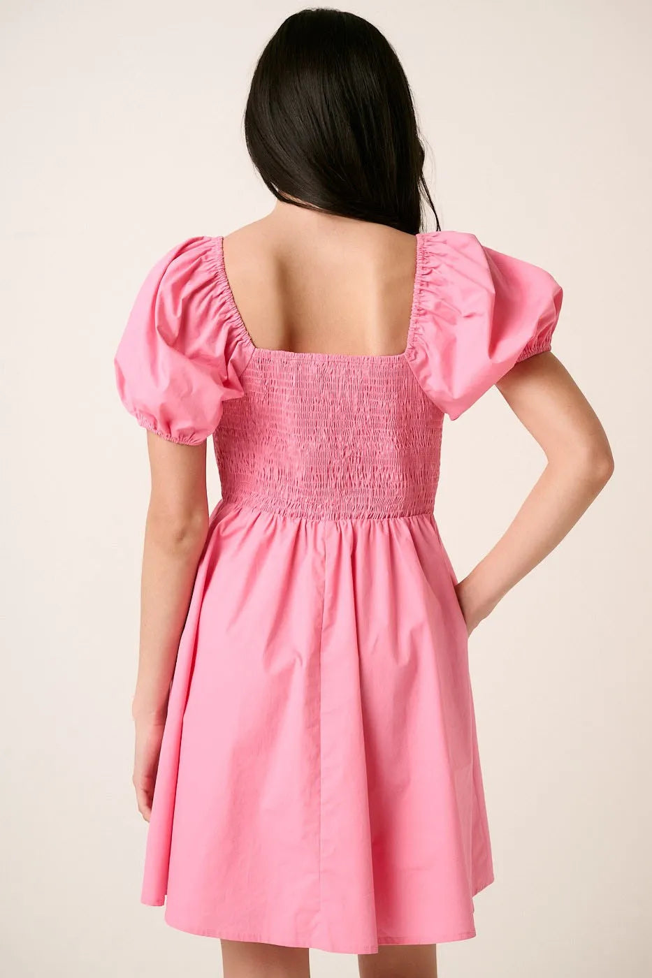 Sweetheart Neckline Puff Sleeve Pink Mini Dress for Women - Flirty Party Dress for Date Night, Cocktail Party & Summer Outfits