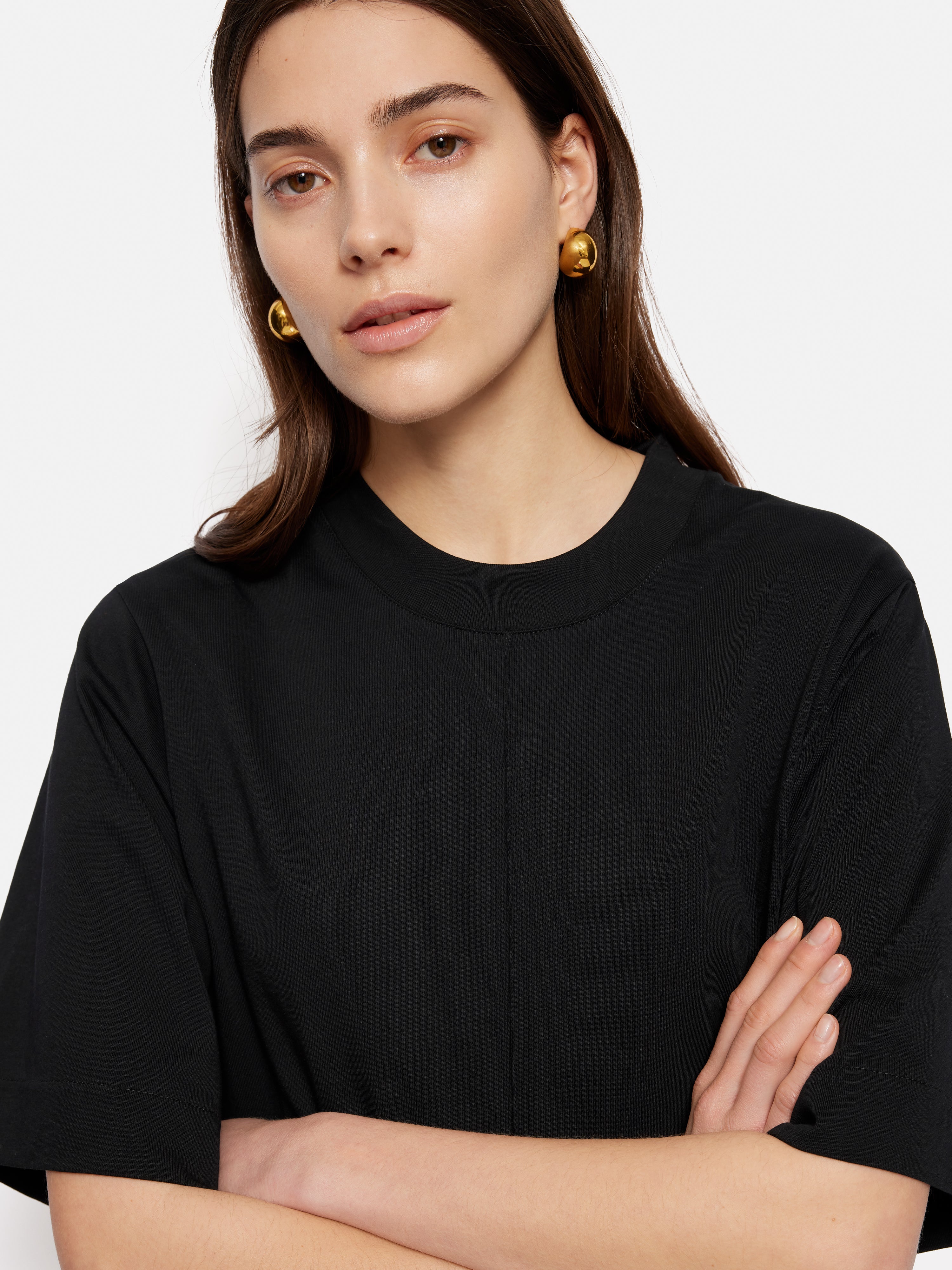 Stylish Cotton Riley T-Shirt Dress in Black - Perfect for Casual Outings, Layering & Everyday Comfort