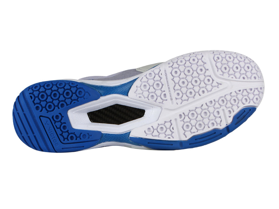 VICTOR A930 AF Badminton Shoes for Men & Women - Lightweight, Non-Slip, Breathable Court Shoes (White/Blue) - Perfect for Indoor & Outdoor Badminton, Tennis, Squash Training & Matches