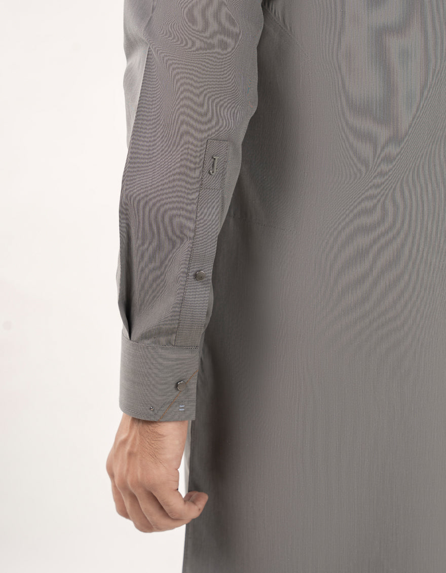 Stylish Blended Grey Kurta Trouser by J. Junaid Jamshed - Comfortable & Trendy Pakistani Ethnic Wear for Men - Perfect for Weddings, Festivals & Casual Outings