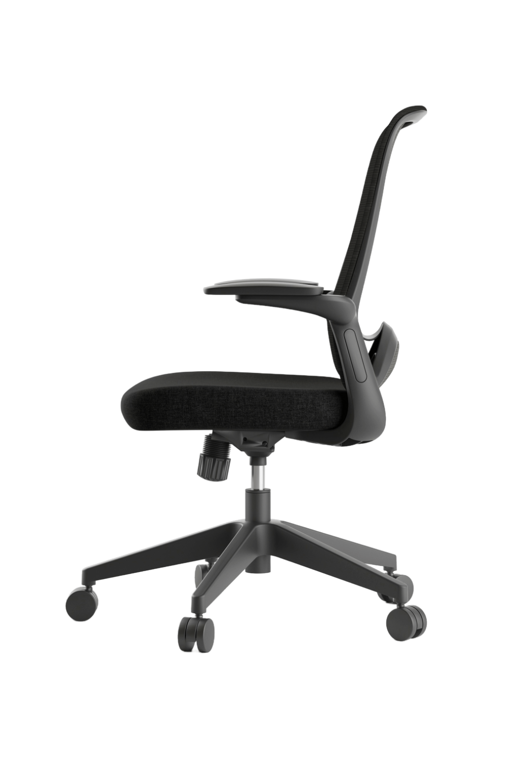 Eurotech Ryze Modern Task Chair - Ergonomic Black Fabric Office Chair for Home & Work, Comfortable Desk Chair for Long Hours Sitting, Perfect for Office, Study, or Gaming Setup