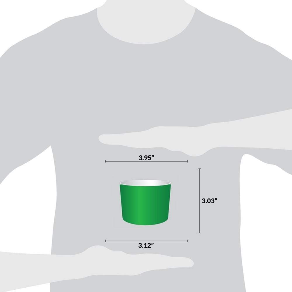 UNIQ 12 oz Disposable Paper Ice Cream Cups - Pack of 1,000, Eco-Friendly Dessert Bowls for Ice Cream, Yogurt, Gelato, Pudding & Party Treats - Perfect for Ice Cream Shops, Dessert Bars & Catering Events - Green