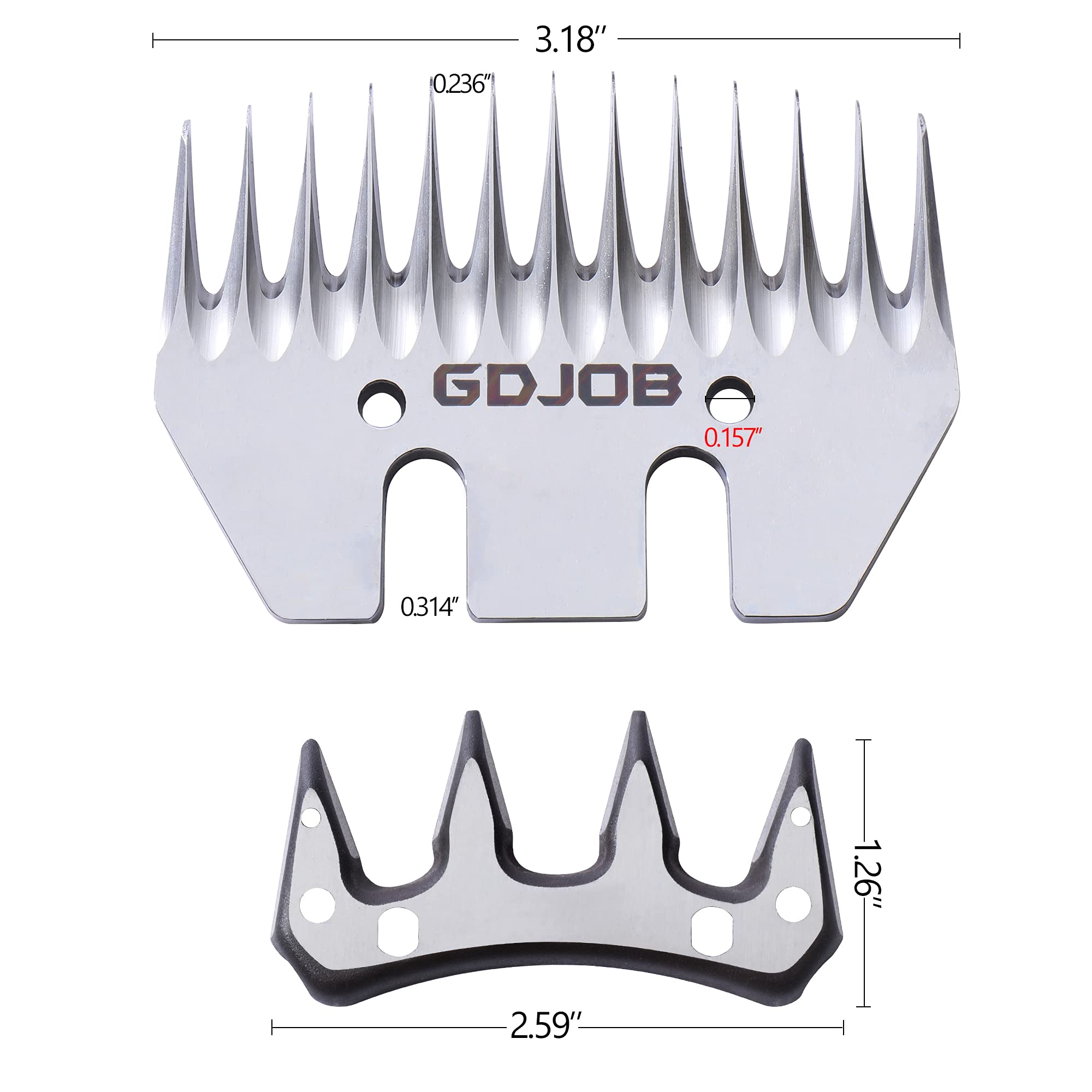 13 Teeth Straight Replacement Blades for Sheep Shears - Professional Stainless Steel Shearing Clipper Blades for Sheep, Alpacas, Goats - Perfect for Livestock Grooming & Farm Maintenance