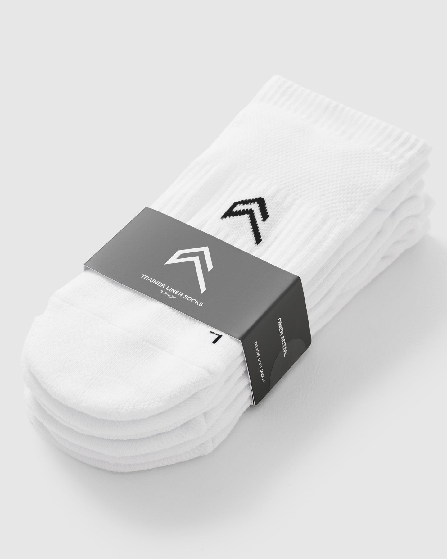 Men's Athletic Trainer Liner Socks 3-Pack - Moisture Wicking Breathable Thin Socks for Running, Hiking & Gym Workouts - White Performance Socks