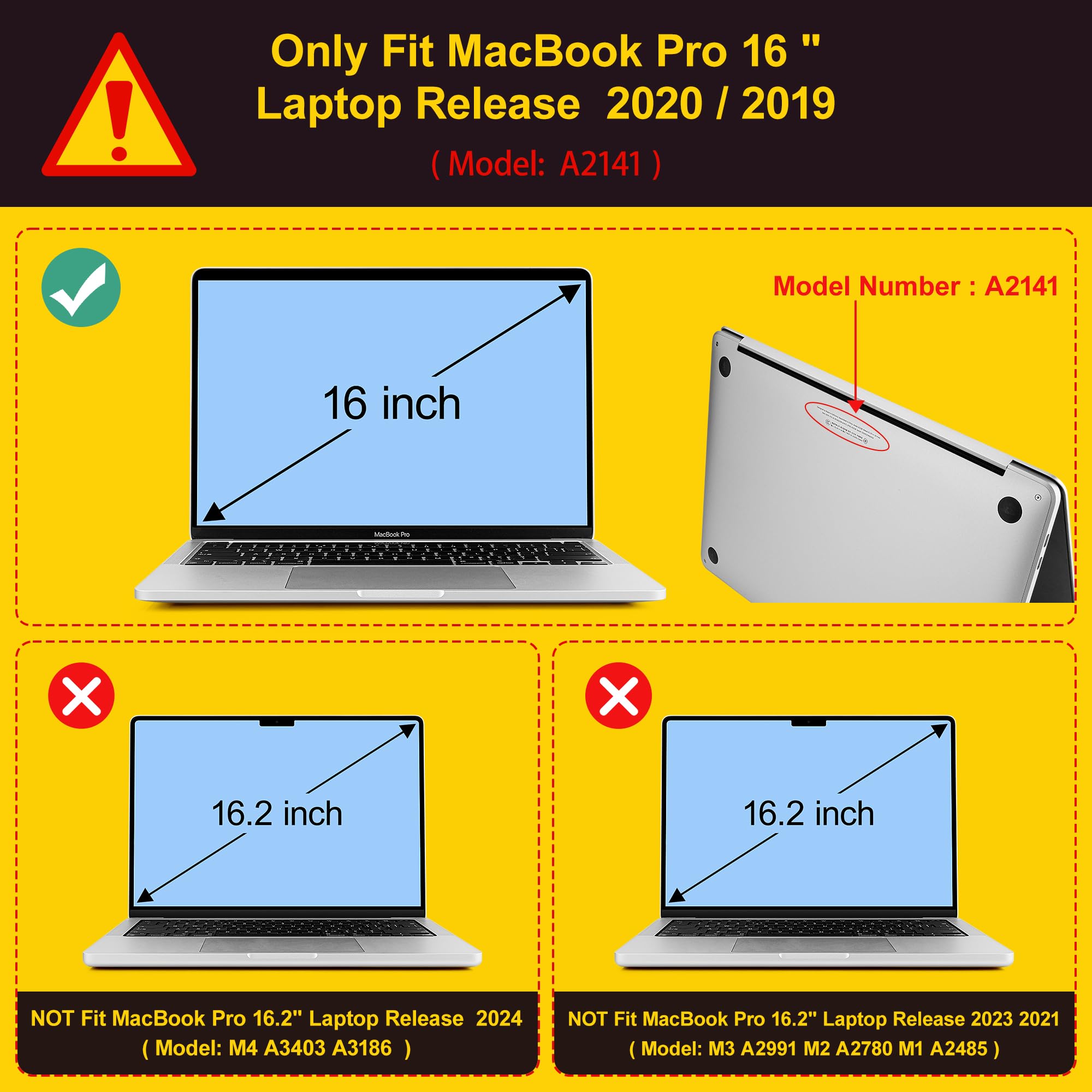 Premium Soft-Touch Plastic Hard Case Cover for MacBook Pro 16-inch (Model A2141, 2019-2020 Release) - Compatible with Retina Display & Touch Bar/Touch ID - Fir Forest Design - Perfect for Office, Travel & Home Use