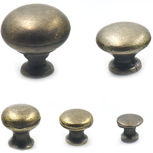 Blumoona 10-Piece Antique Bronze Jewelry Box Drawer Handles - 31mm x 30mm Cabinet Knobs for Vintage Furniture, Wardrobes & DIY Home Decor Projects