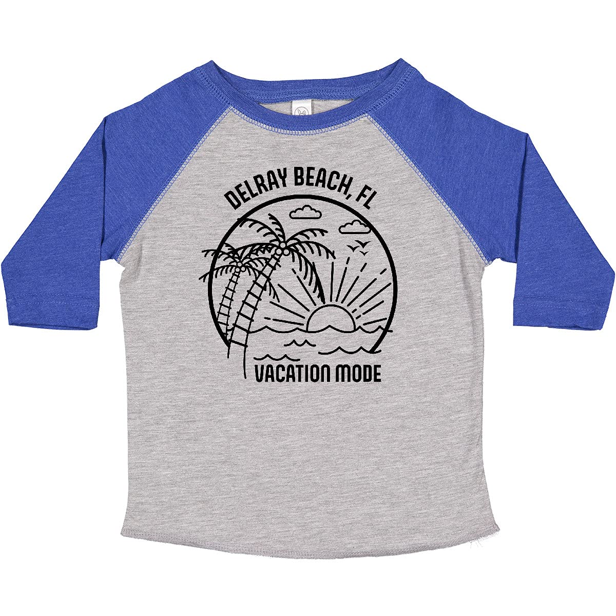 Inktastic Summer Vacation Mode Delray Beach Florida Toddler T-Shirt - Cute Florida Beach Outfit for Kids & Toddlers - Perfect for Family Vacations, Beach Trips & Summer Fun