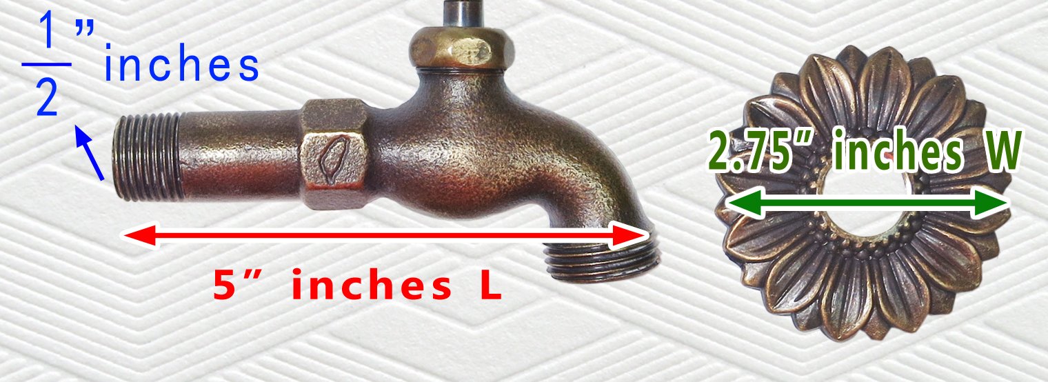 Solid Brass Dragonfly Faucet - Vintage Bathroom Sink Faucet with Unique Dragonfly Design - Perfect for Farmhouse, Cottage & Victorian Style Bathrooms