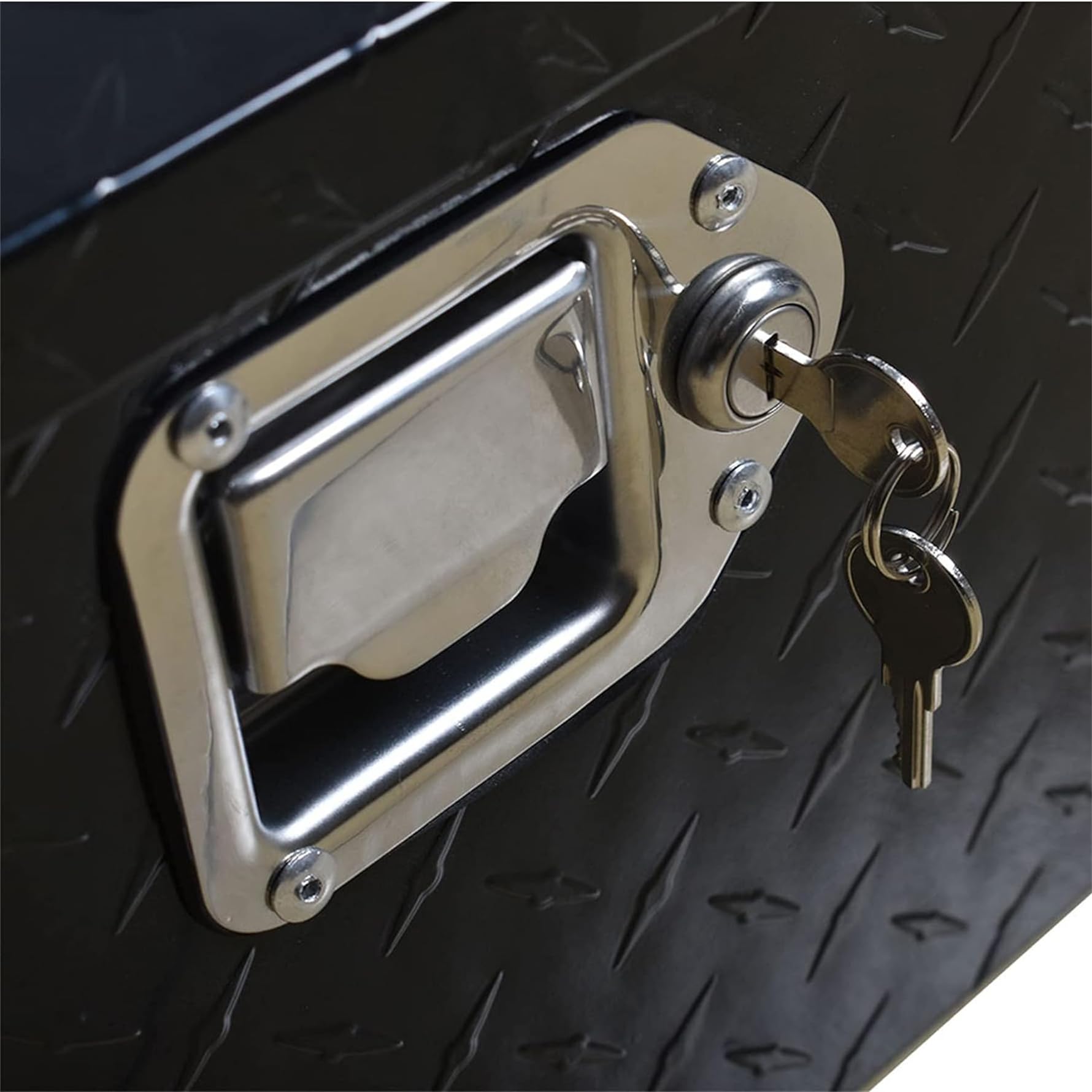 30in Aluminum Pickup Truck Tool Box with Lock & Side Handle - Heavy Duty Black Storage for Tools & Equipment | Perfect for Truck Bed Organization & Work Site Security