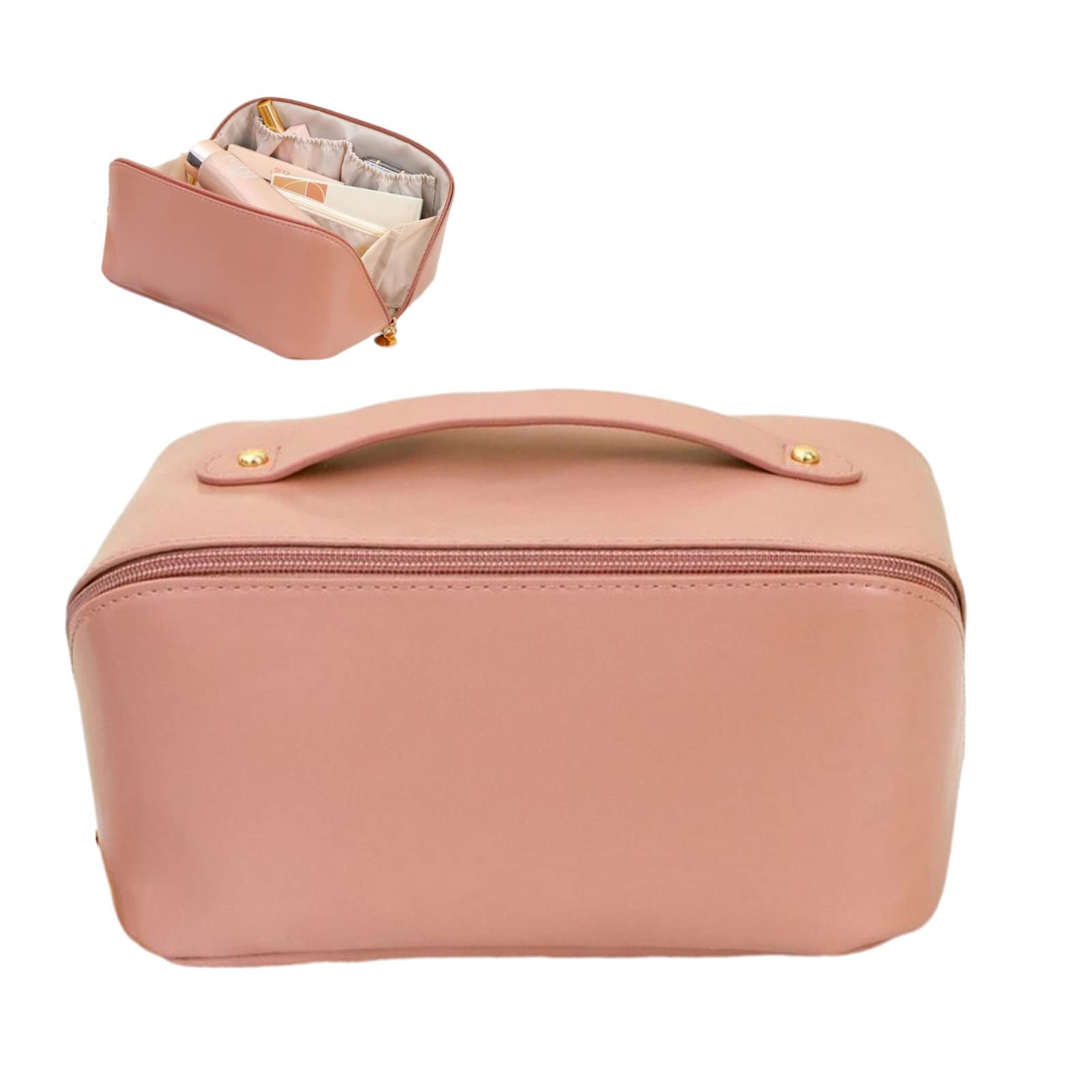 Large Capacity Travel Cosmetic Bag for Women - Waterproof Makeup Organizer with Multiple Pockets, Perfect for Toiletries & Travel Essentials (Ideal for Vacation, Business Trips & Gym)