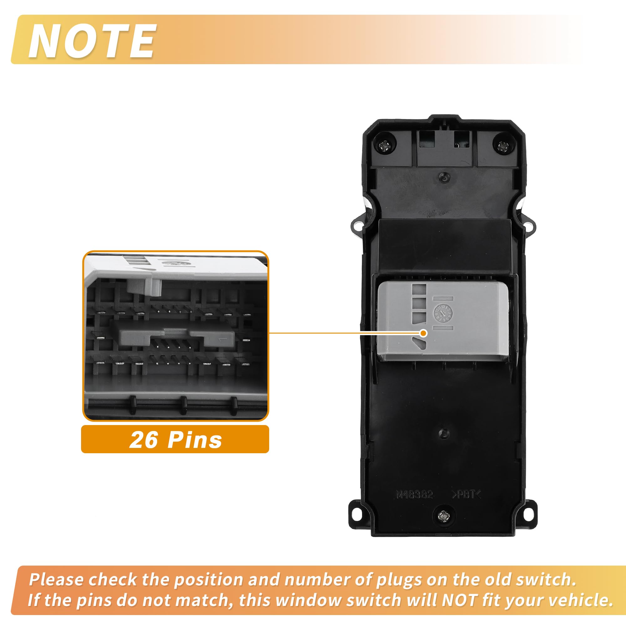 X AUTOHAUX Power Window Switch - Left Front Driver Side Window Control Replacement for Honda CRV 2011 2012 2013 Models | Compatible with CR-V SUV | Easy DIY Installation & Repair
