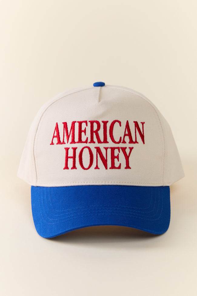 American Honey Blue Trucker Hat - Adjustable Mesh Back Cap for Men & Women - Perfect for Outdoor Activities, Sports, and Casual Wear