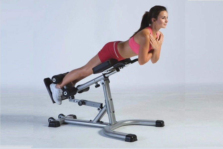 TuffStuff Evolution Series Adjustable Hyper Extension Bench (CHE 340) - Premium Home Gym Equipment for Core & Back Workouts - Perfect for Strength Training & Rehabilitation Exercises