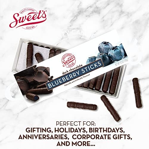 Dark Chocolate Fruit Sticks - Orange & Blueberry, Gluten Free, Kosher - 10.5oz (Pack of 2) for Gifts & Snacking