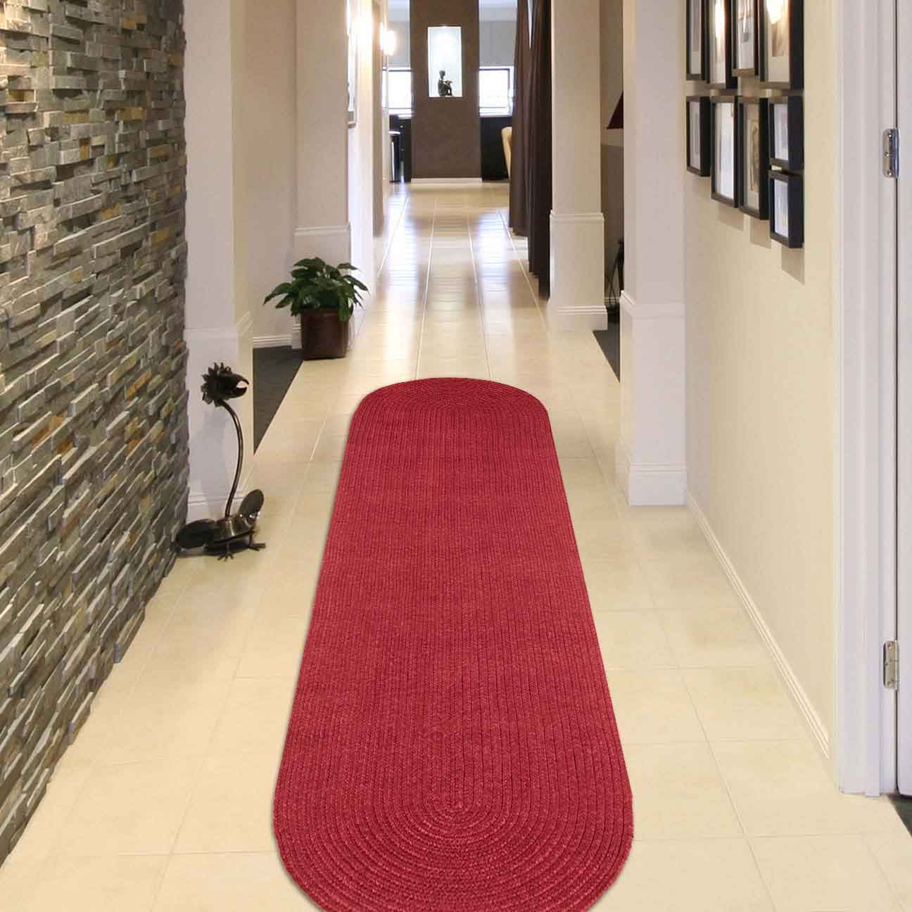 Classic Braided Area Rug - Non-Slip Indoor/Outdoor Oval Rug for Living Room, Bedroom, Patio & Deck - Soft & Durable Home Decor