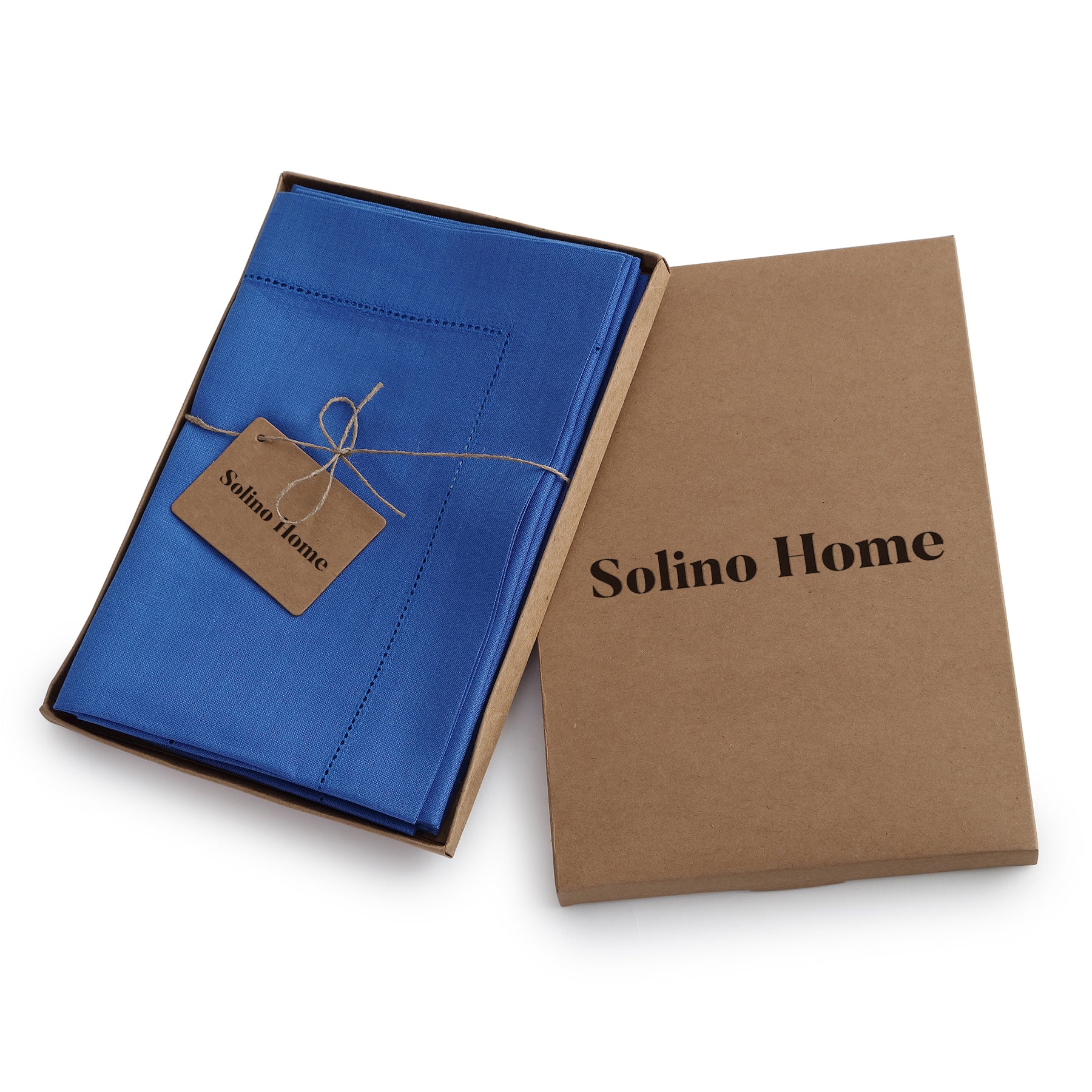 Premium Classic Hemstitch Napkins - 100% Cotton Linen Dinner Napkins for Formal Dining, Weddings & Special Occasions