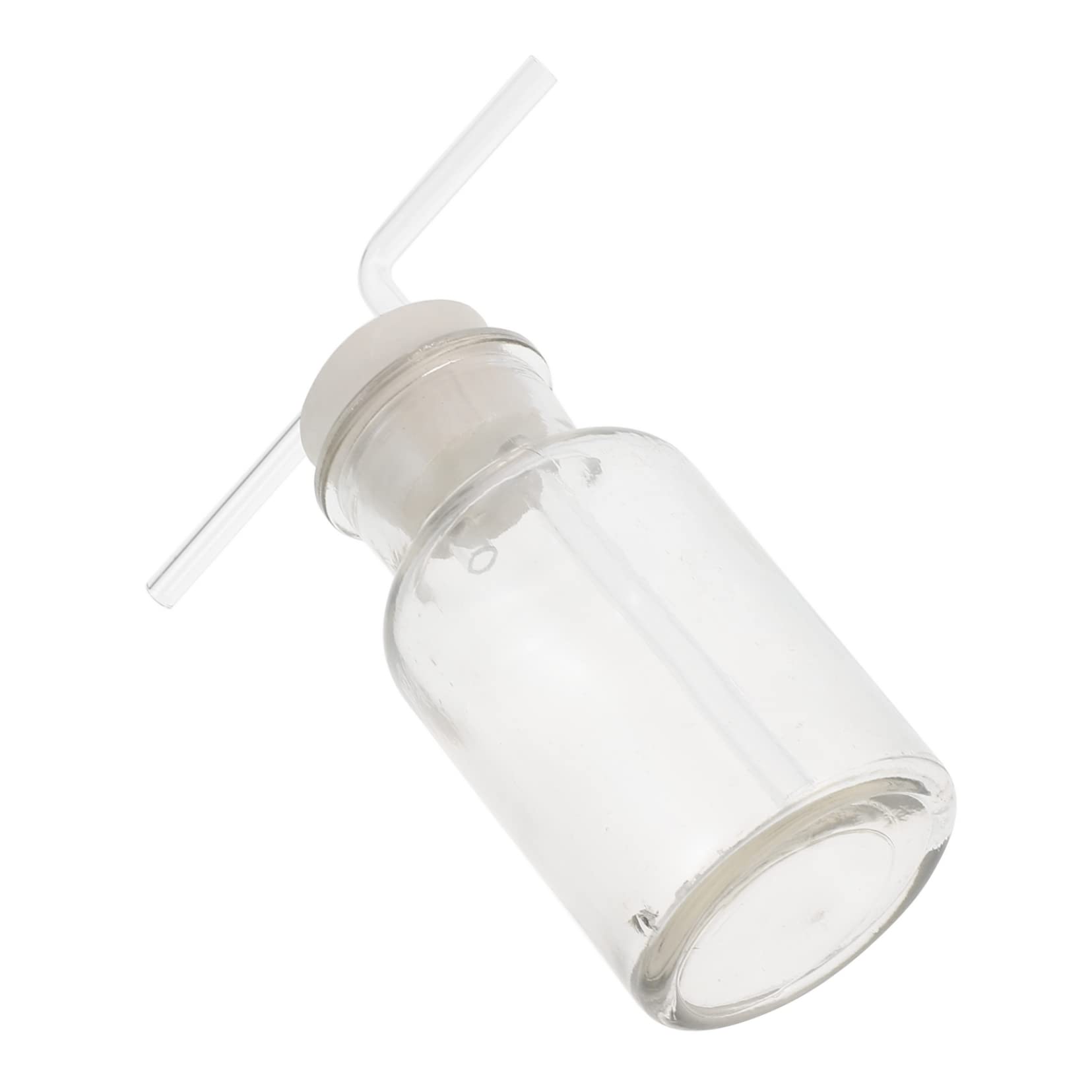 PLAFOPE 1pc Transparent Glass Wash Bottle for Laboratory Use - Ideal for Gas Washing, Lab Glassware Cleaning, and Scientific Experiments | Durable Lab Supplies for Chemistry & Research