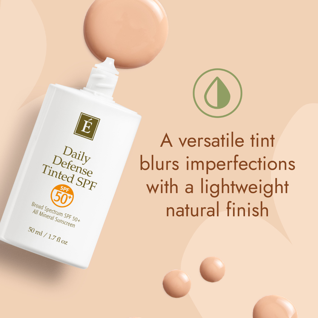 Eminence Organics Daily Defense Tinted SPF 30 Moisturizer - Natural Mineral Sunscreen for Face with Broad Spectrum Protection | Perfect for Daily Use, Outdoor Activities & Sensitive Skin Care