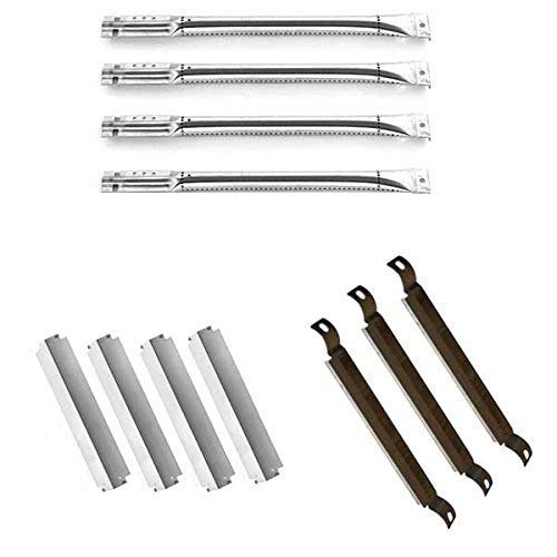 Charbroil Commercial 463268107 BBQ Gas Grill Repair Kit - 4 Stainless Steel Burners, 4 Heat Plates & 3 Crossover Tubes | Replacement Parts for Outdoor Cooking & Grilling Maintenance