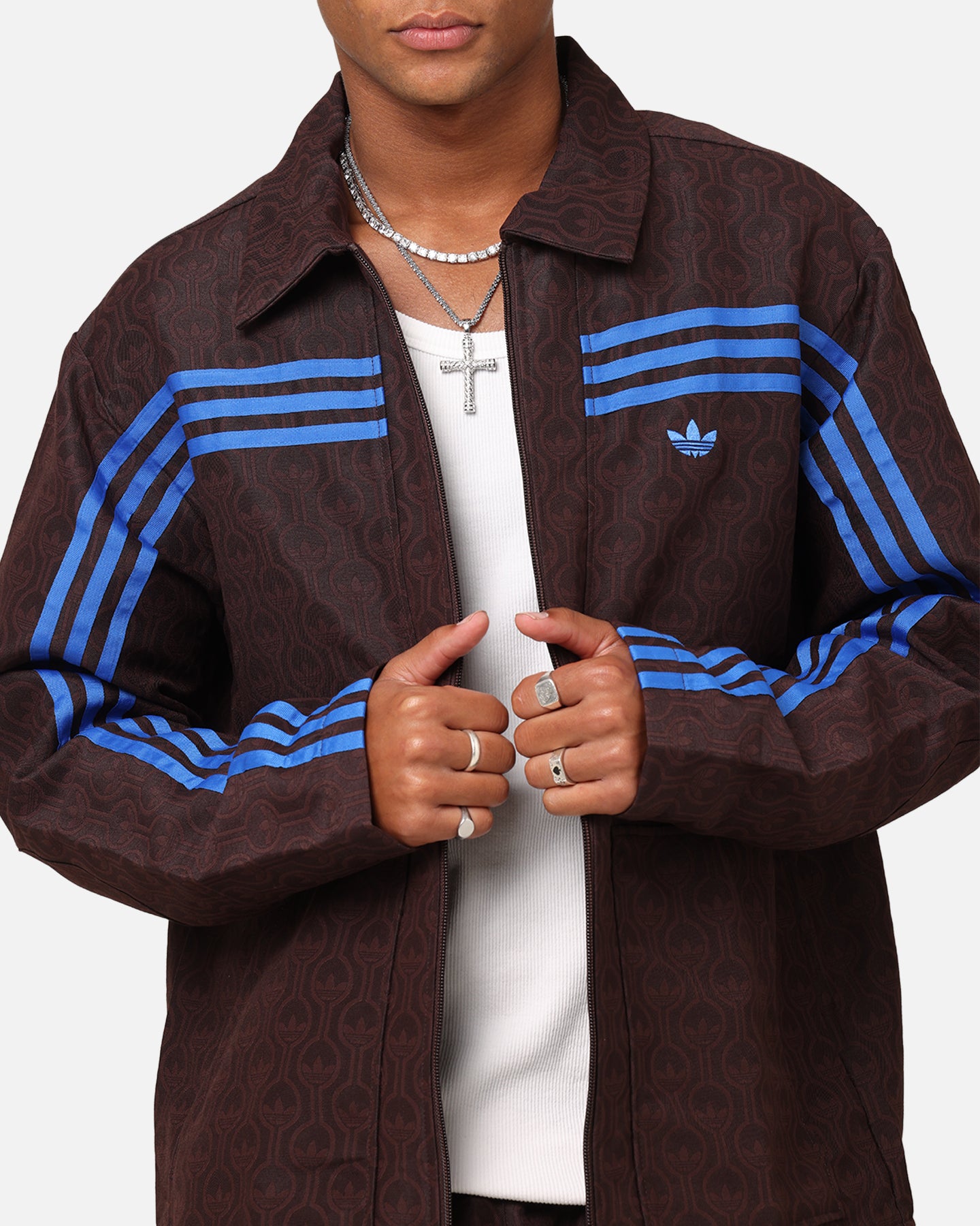 Adidas Originals 70's Vintage Club Jacket for Men - Retro Brown Track Jacket with Stripes | Casual Streetwear, 70s Fashion, Hip Hop Style