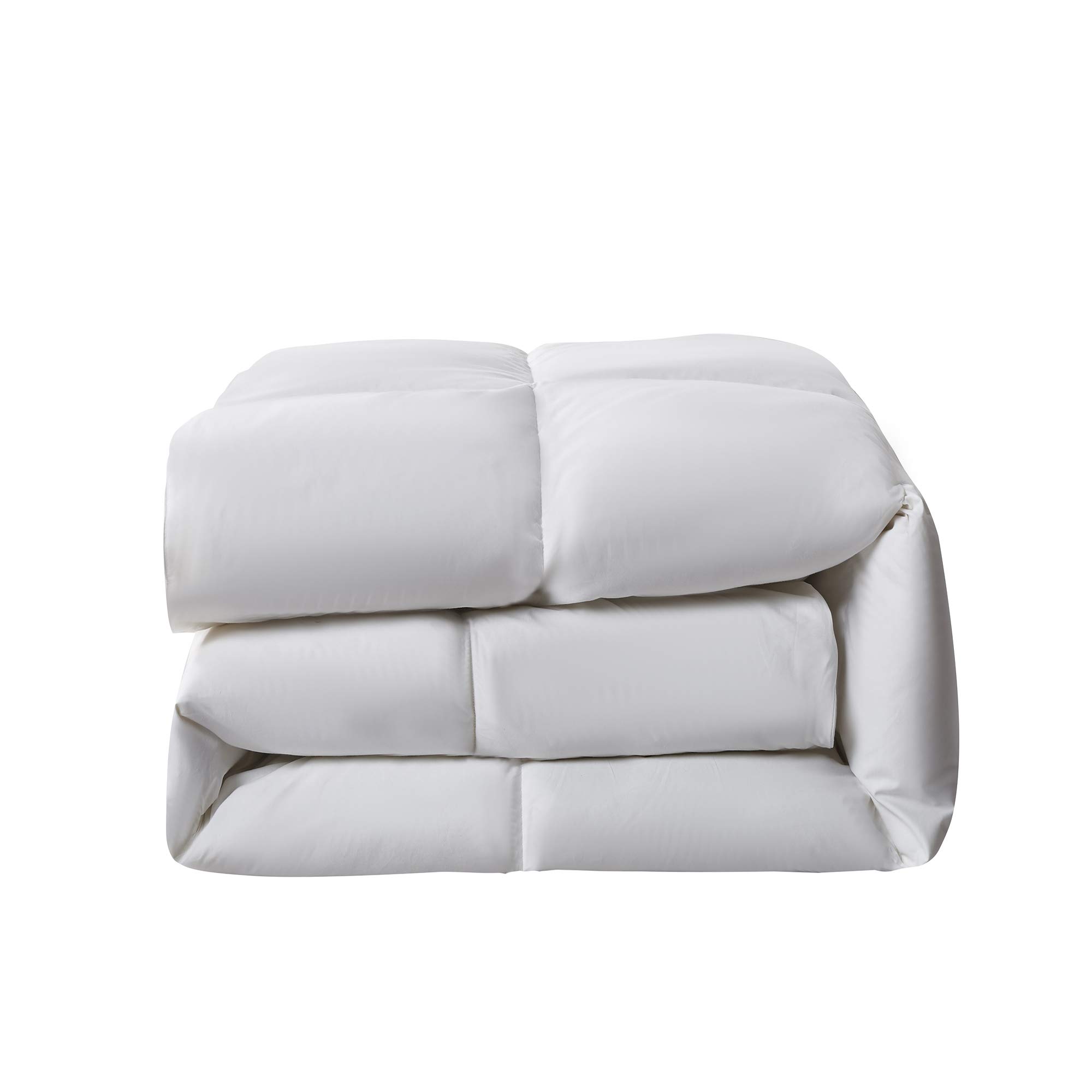Serta King Size Down Alternative Comforter - Lightweight Duvet Insert with 500 Fill Power, 100% Cotton 300 Thread Count Shell, Fluffy Luxury Bedding with Corner Tabs (106x90 Inches, White) - Perfect for All-Season Comfort in Master Bedrooms & Guest Rooms
