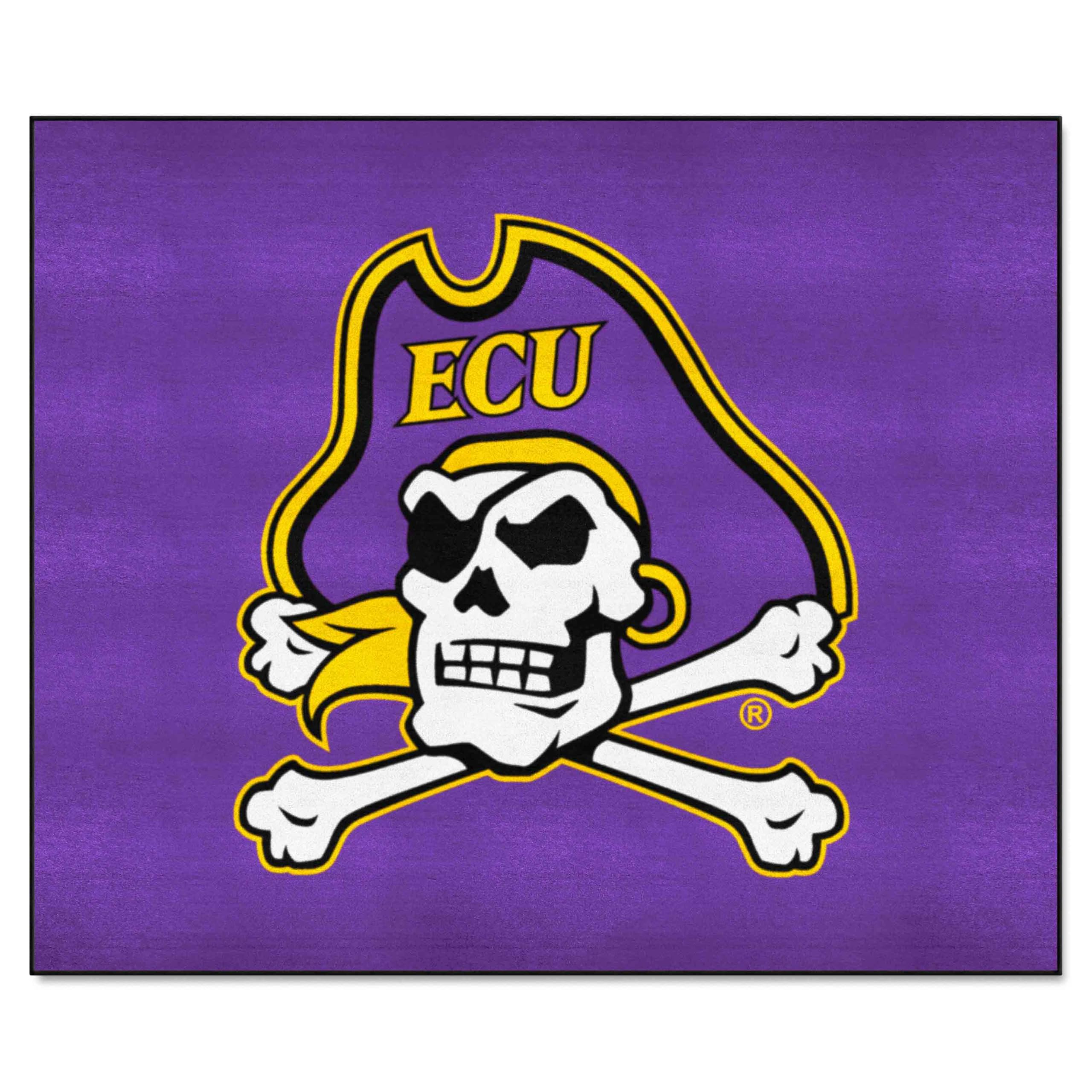 FANMATS 1300 East Carolina Pirates 5ft x 6ft Tailgater Rug - Premium Sports Fan Area Rug for Home Decor, Game Room & Outdoor Tailgating Parties