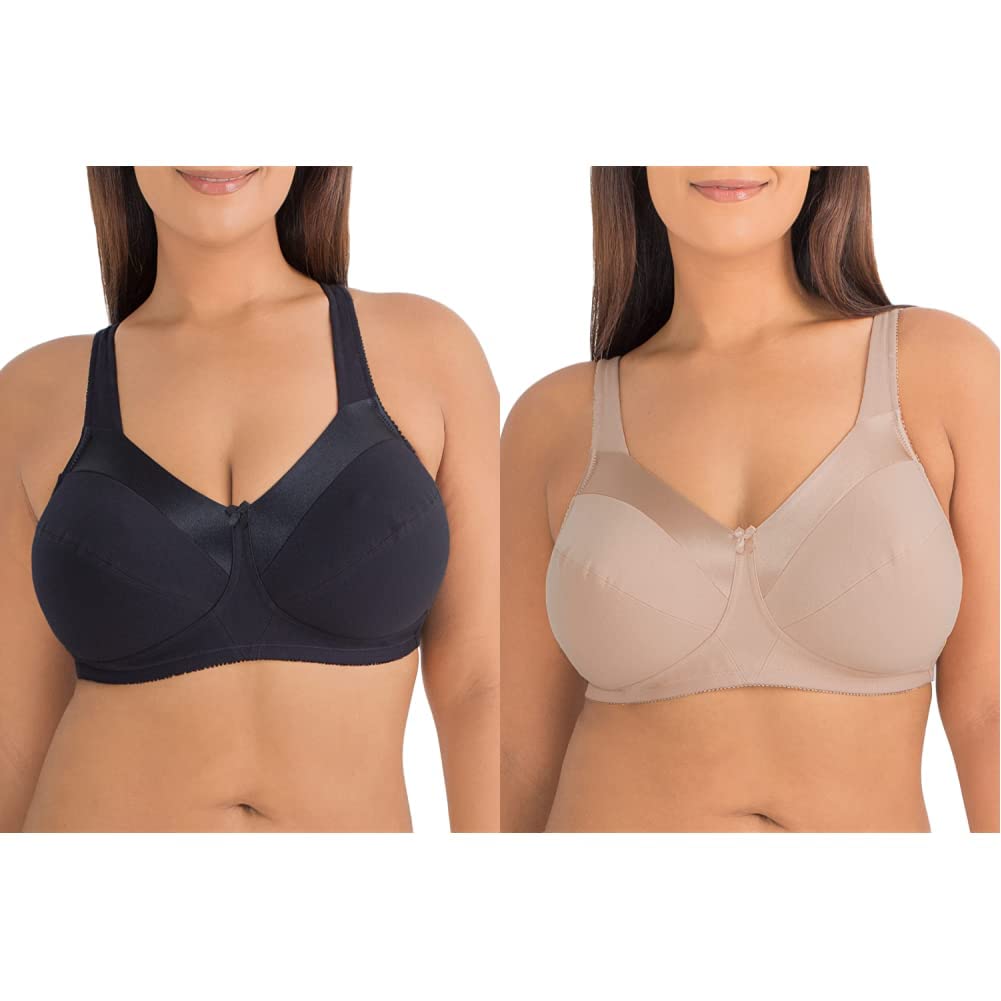 Fruit of the Loom Women's Comfortable Seamless Wirefree Bras 2-Pack - Soft Support for Everyday Wear, Yoga & Lounge