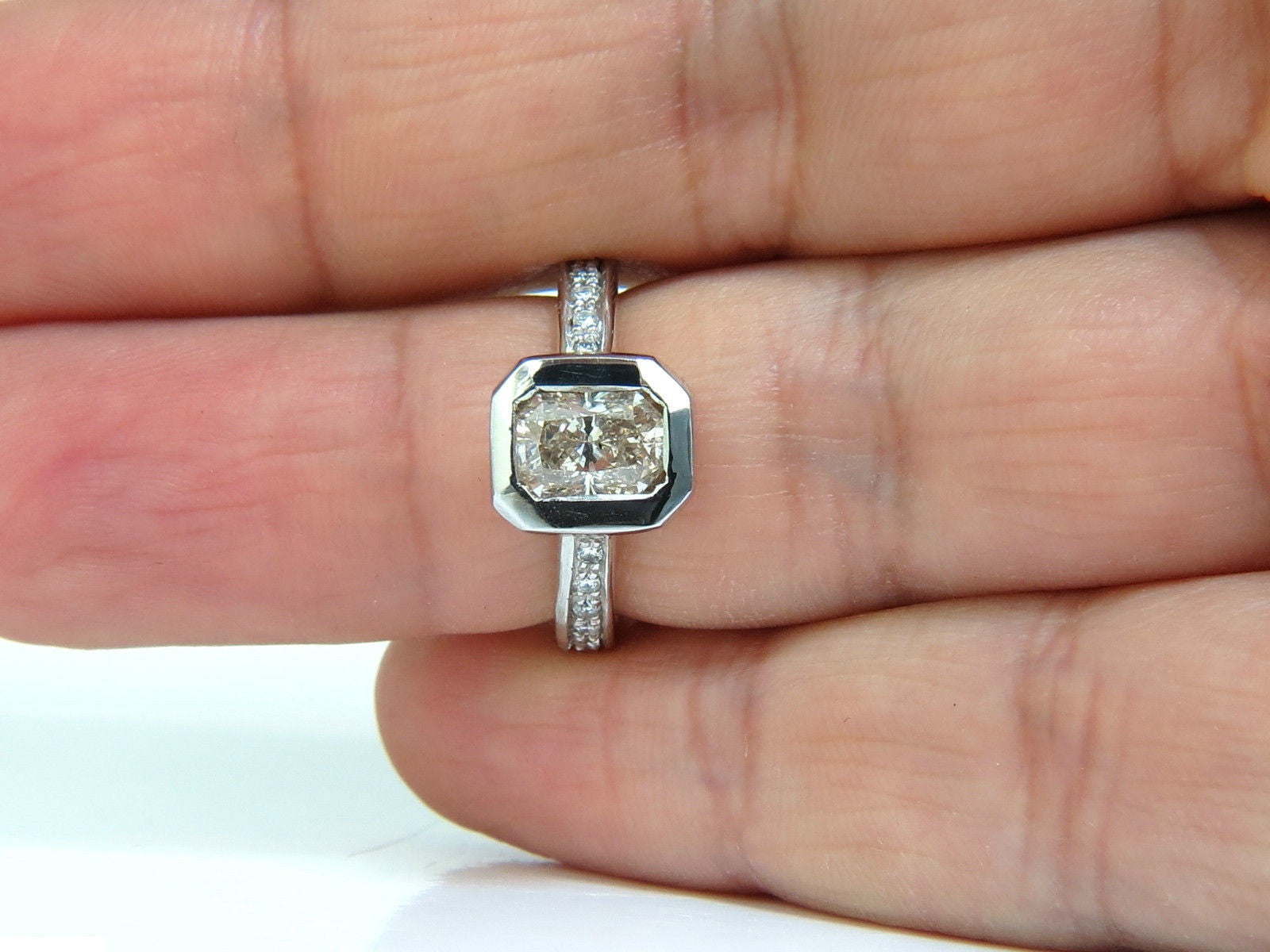 1.52CT Fancy Natural Brown Diamond Eternity Ring - 14K Yellow Gold Size 5.25 - Perfect for Anniversary Gifts & Wedding Bands