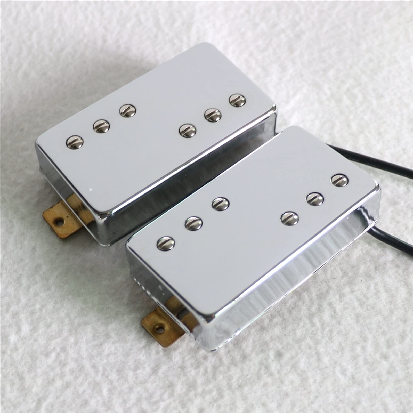 High-Quality Chrome Brass Cover Ceramic Magnet Pickups for LP SG PRS 6-String Electric Guitars - Perfect for Rock, Blues & Metal Performances