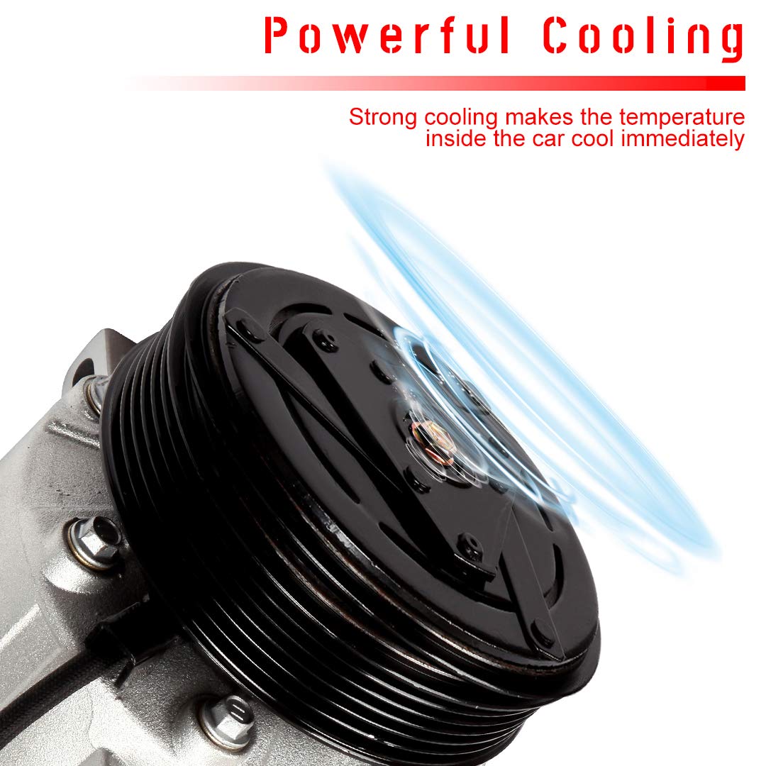 CCiYu AC Compressor Replacement for Nissan Sentra 2.0L 2007-2012 - High Performance Auto Air Conditioning Compressor Assembly - Perfect for Summer Cooling & Auto Repair