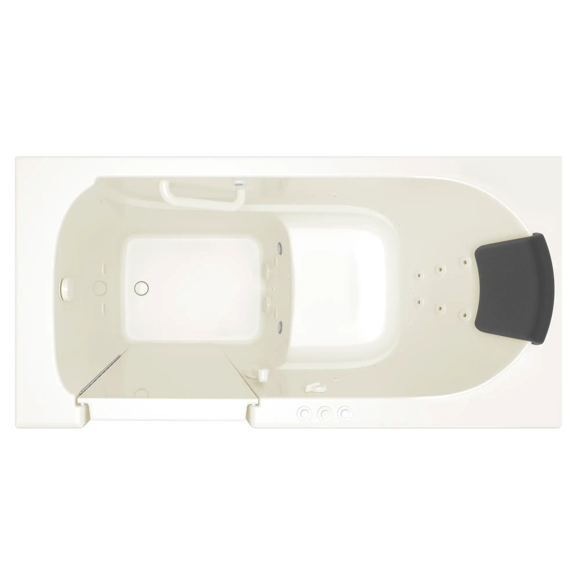 Premium 30 x 60 Inch Gelcoat Walk-In Bathtub with Air Spa & Whirlpool Systems - Left Hand Drain - Ideal for Elderly & Mobility Support, Spa-Like Relaxation at Home