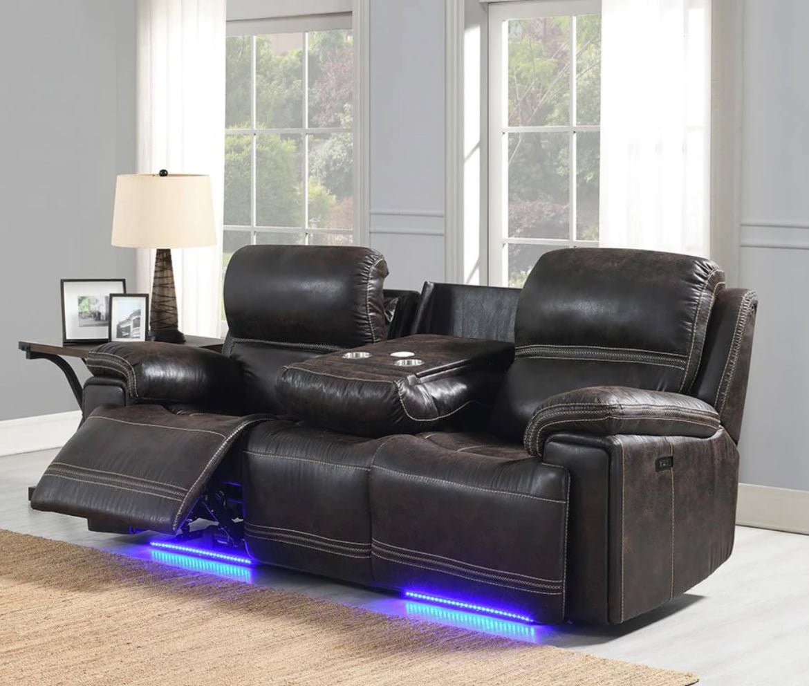 Becky Power Recliner Sofa Collection - Modern Electric Reclining Sofa with USB Charging & Cup Holders - Perfect for Living Room, Home Theater & Relaxation
