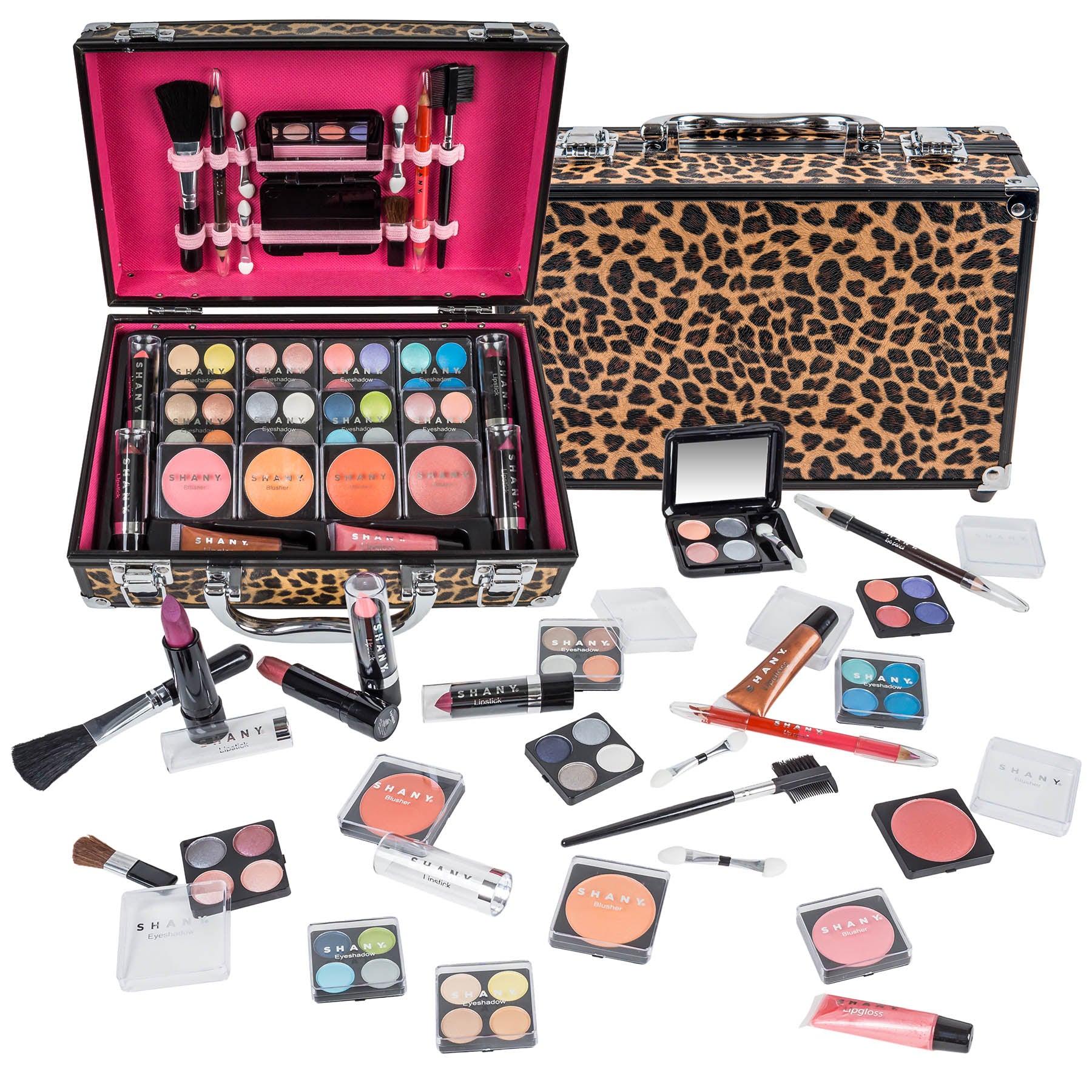 Professional Makeup Train Case with Carry Handle - Large Cosmetic Organizer for Makeup Artists & Travel - Perfect for Salon, Home Use & On-the-Go Touch Ups