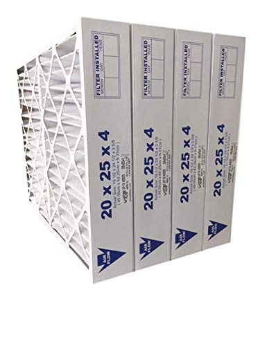 20x25x4 MERV 13 Pleated Furnace Air Filters (4 Pack) - High Efficiency HVAC Filters for Dust, Pollen, Mold & Smoke Removal - Made in Canada - Perfect for Home, Office & Commercial Use