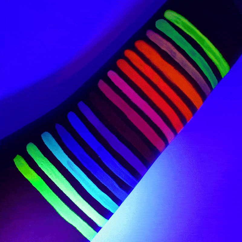UV Rainbow 15 Pan Eyeshadow Palette by Glisten Cosmetics - Vibrant Makeup for Festival, Party & Creative Looks
