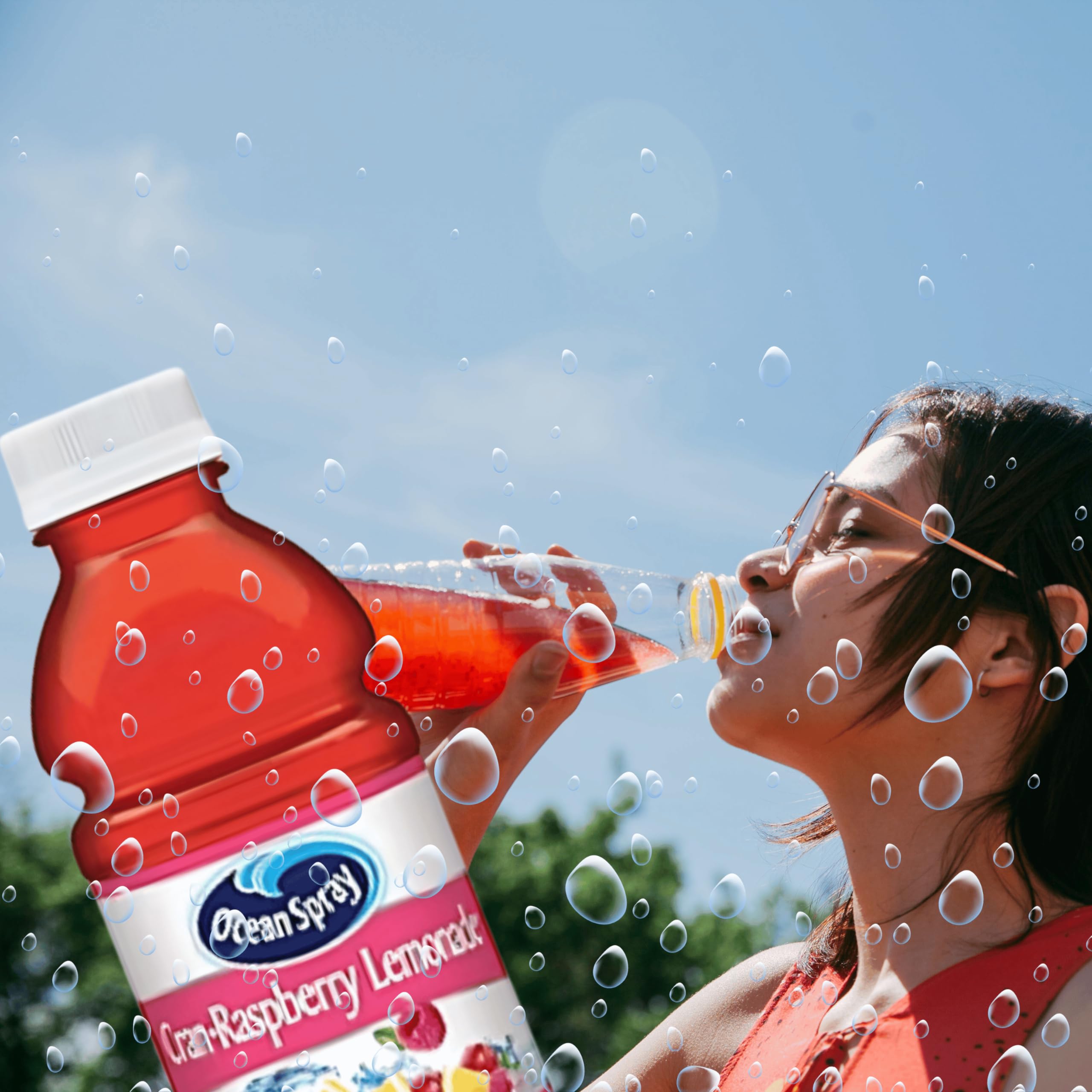 Ocean Spray Suntime Funtime Faves Variety Pack - 10 Fl Oz Juice Drink Bottles (Pack of 10 with Straws) - Refreshing Fruit Flavors for Picnics, BBQs & Summer Parties - By Drinkolin
