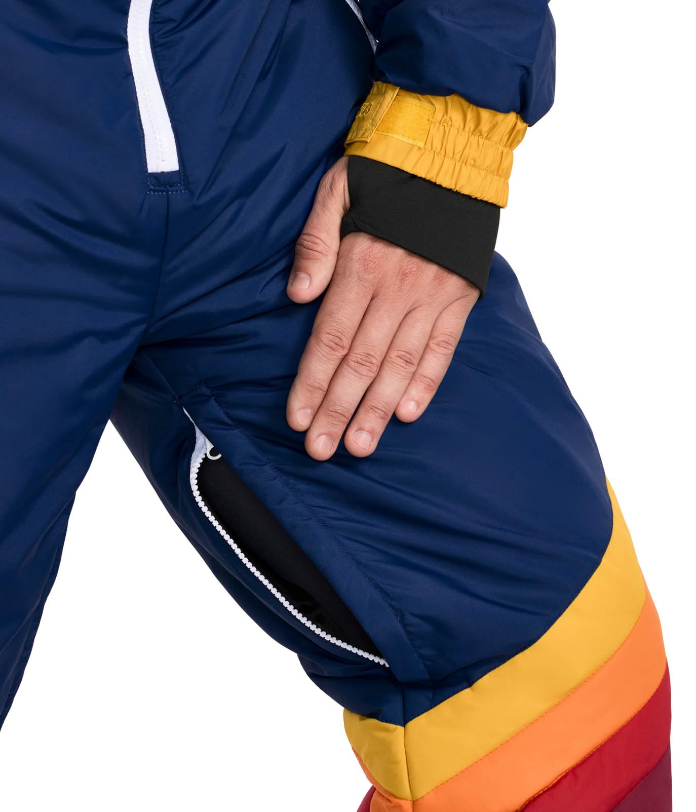 Retro Snow Suits for Men - Warm One-Piece Ski Suits for Winter - Tipsy Elves | Perfect for Skiing, Snowboarding & Winter Festivals