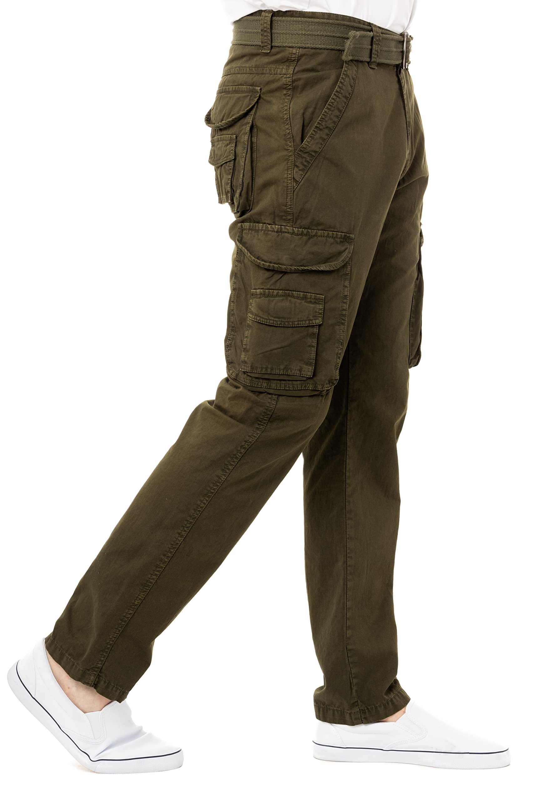 X RAY Men's Cargo Pants - Soft Cotton Work Pants with Deep Pockets & Belt Loops | Durable Tactical Pants for Outdoor, Hiking, Work & Travel | Comfortable Utility Pants for Men